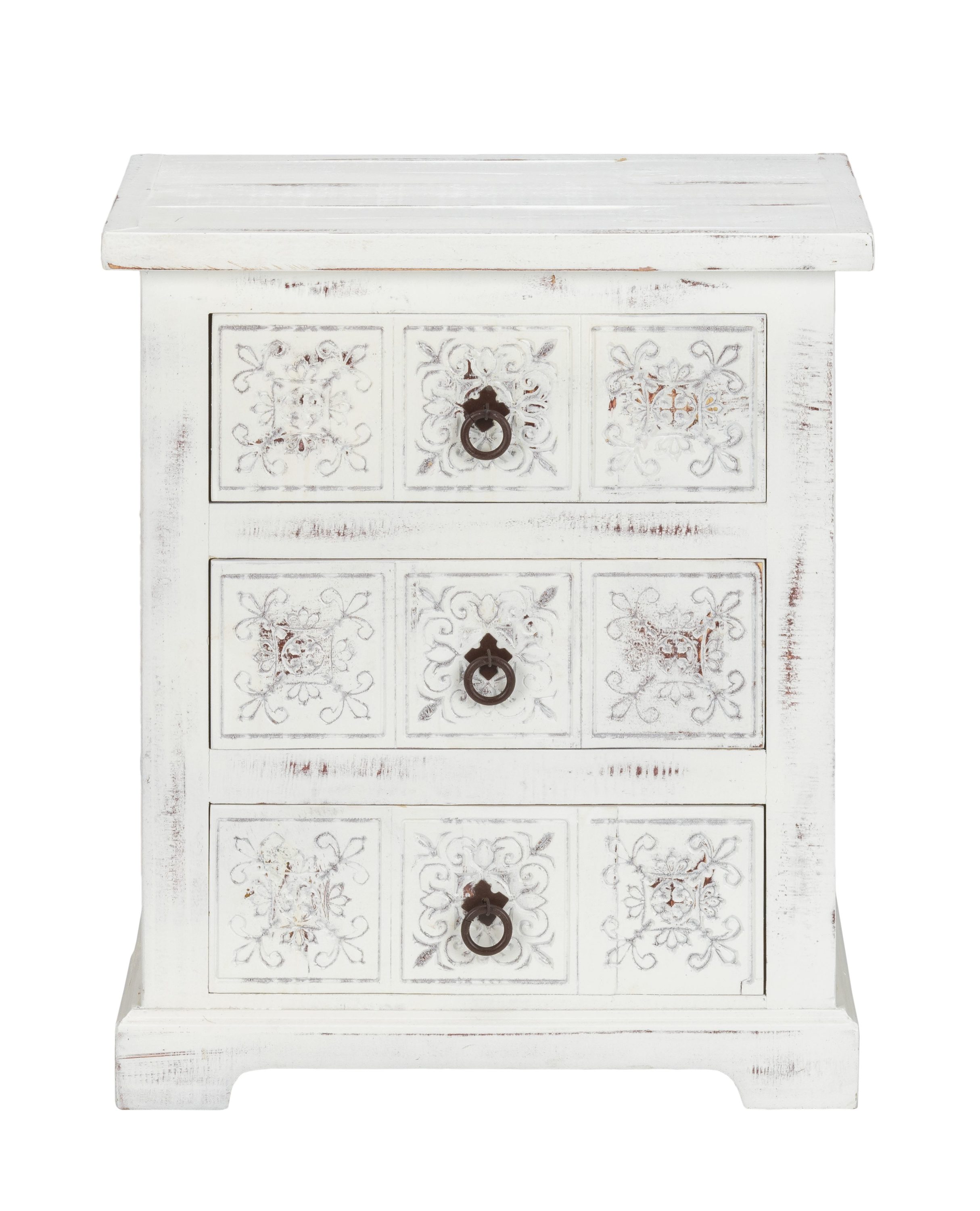 Luxury Living Furniture JL-3939 White Alder Nightstand