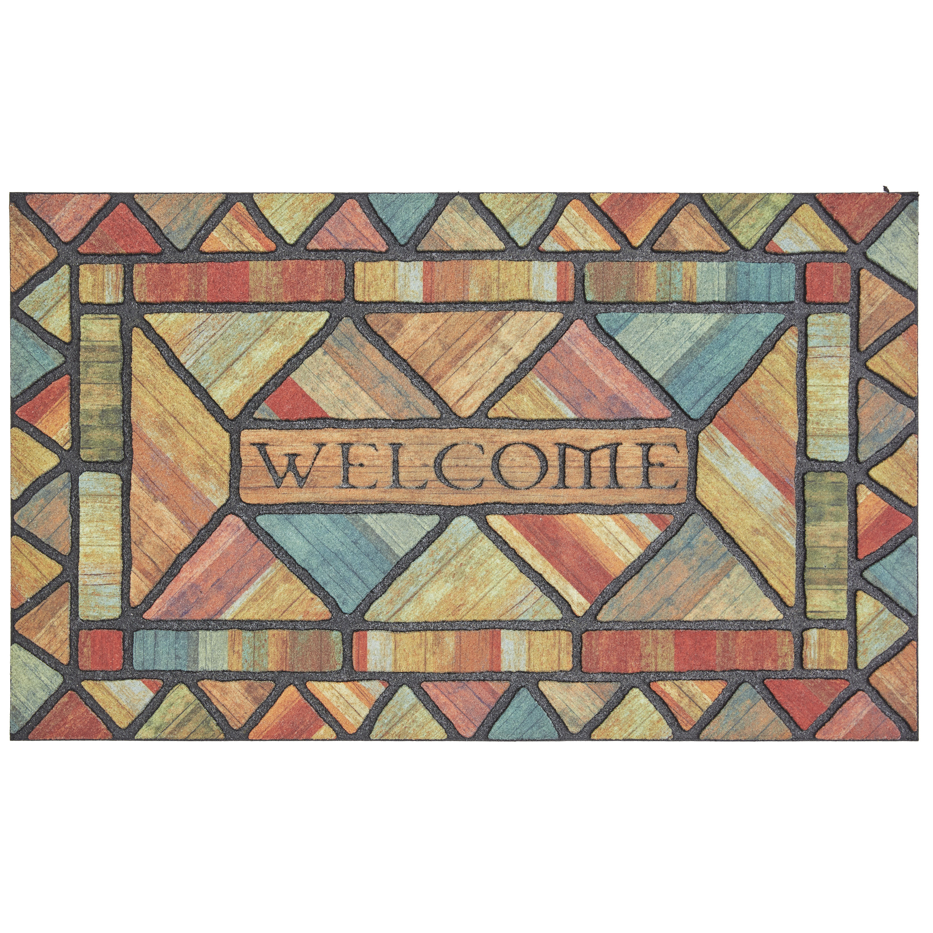 Mohawk Home 4220 18008 018030 1-1/2-ft x 2-1/2-ft Outdoor Decorative Welcome Door Mat
