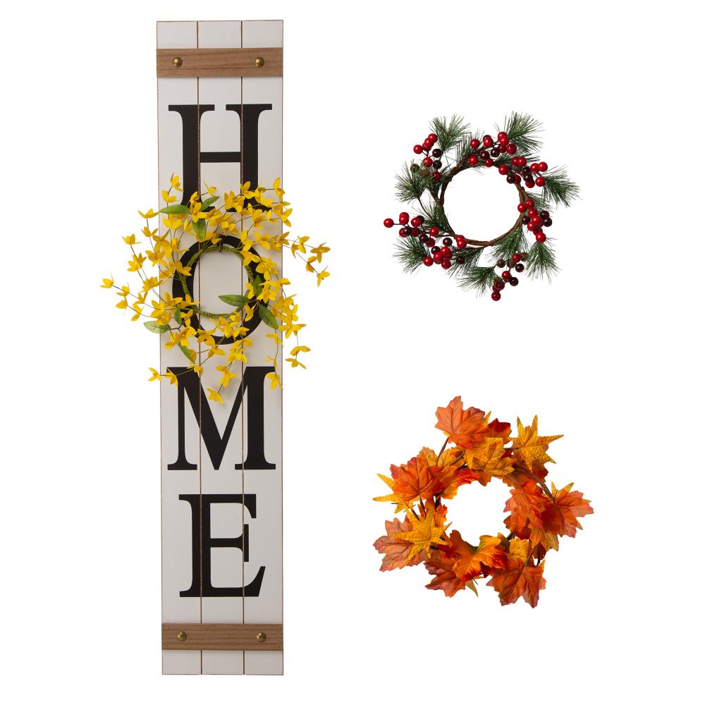 Glitzhome Wooden Easel Porch Sign, with 2 Changeable Double sided