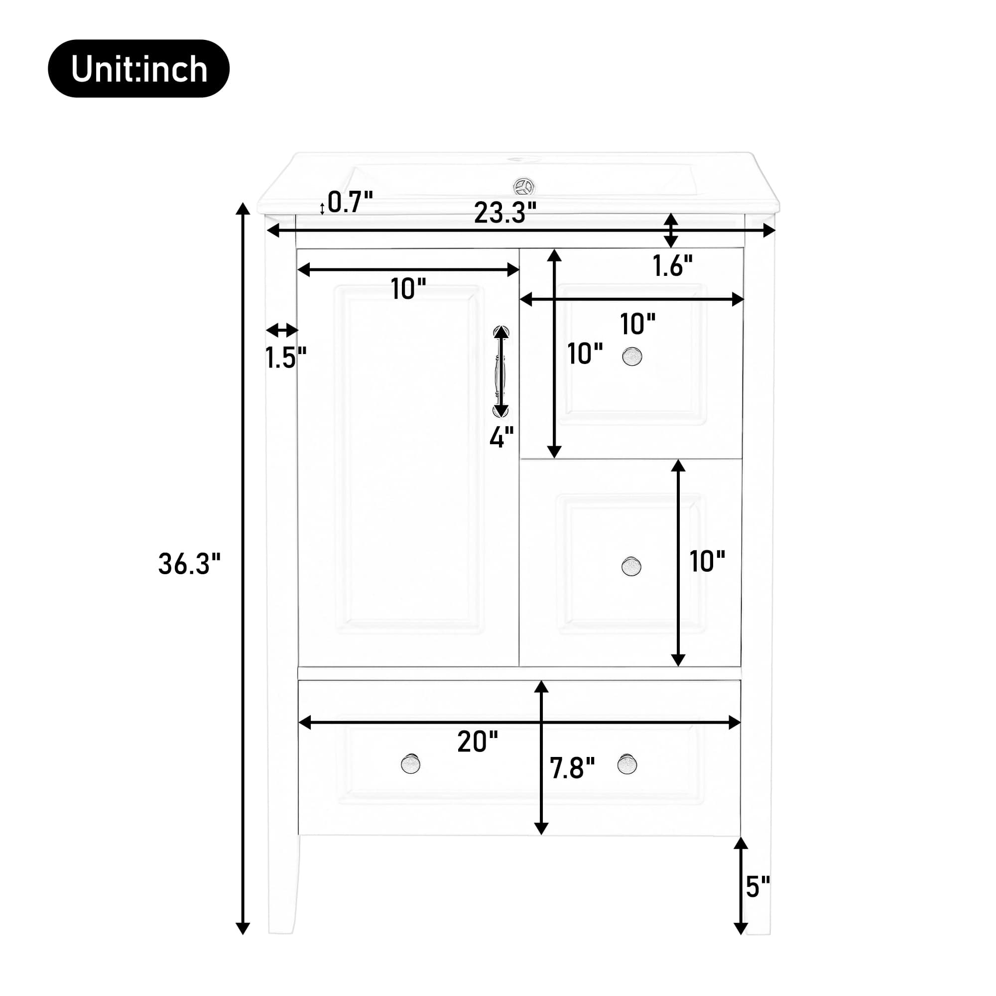 Misty Moon LW0406-NHBO-YSG-4 Bath-Vanity-Combo - View #7