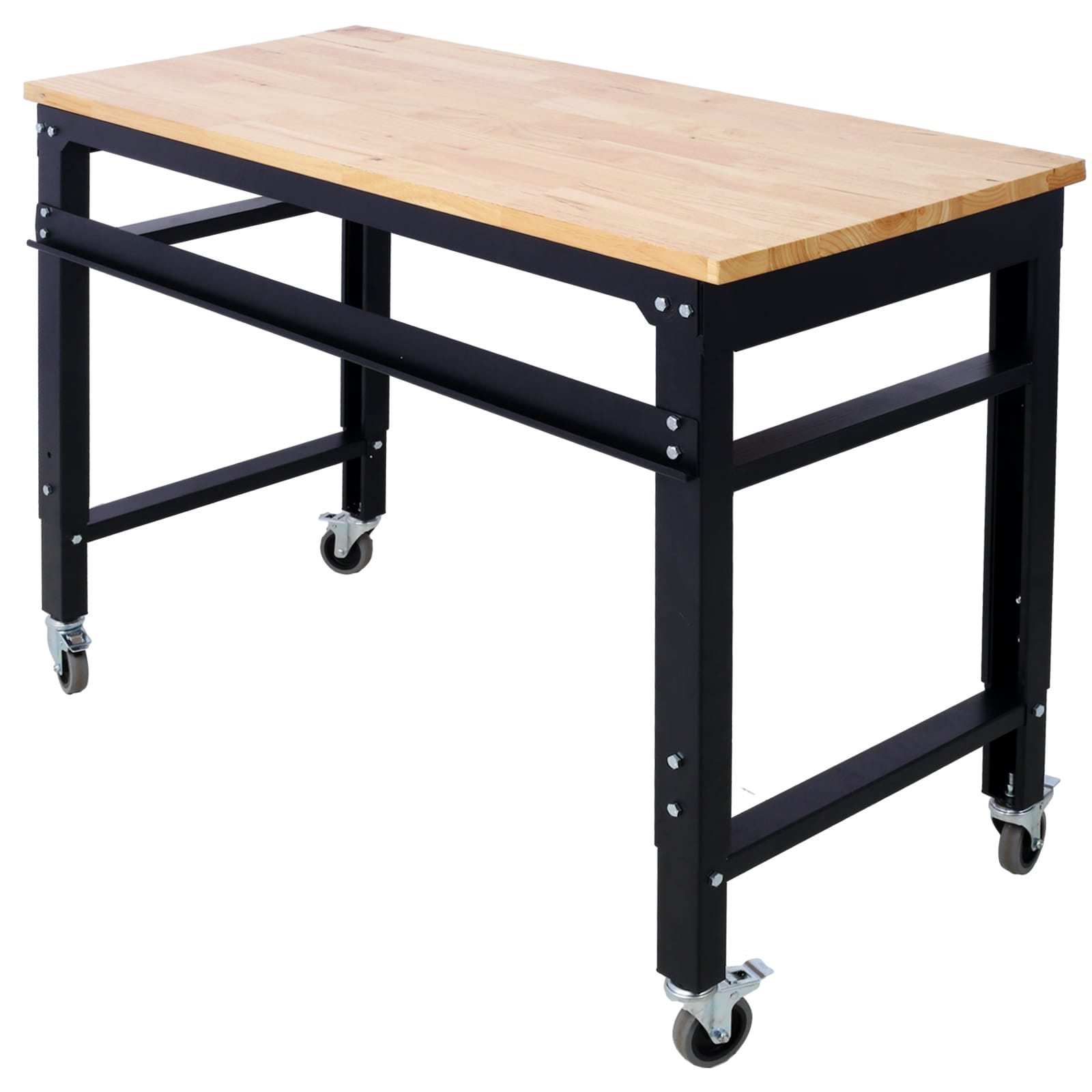 NewAge Products 56-in L x 43-in H Black Bamboo Adjustable Height Portable Work Bench 55938 Sansujyuku sansujyuku.com