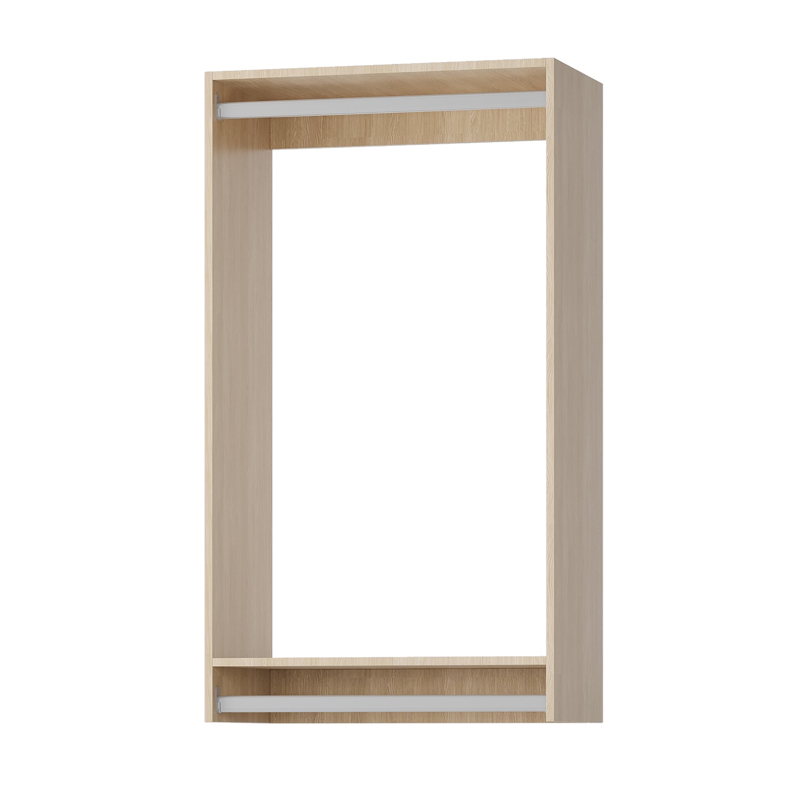 LOVMOR SF-R-G02-WD255 25.5 inch Wood Walk in Modular Double Hanging Tower Unit with 1 Shelf