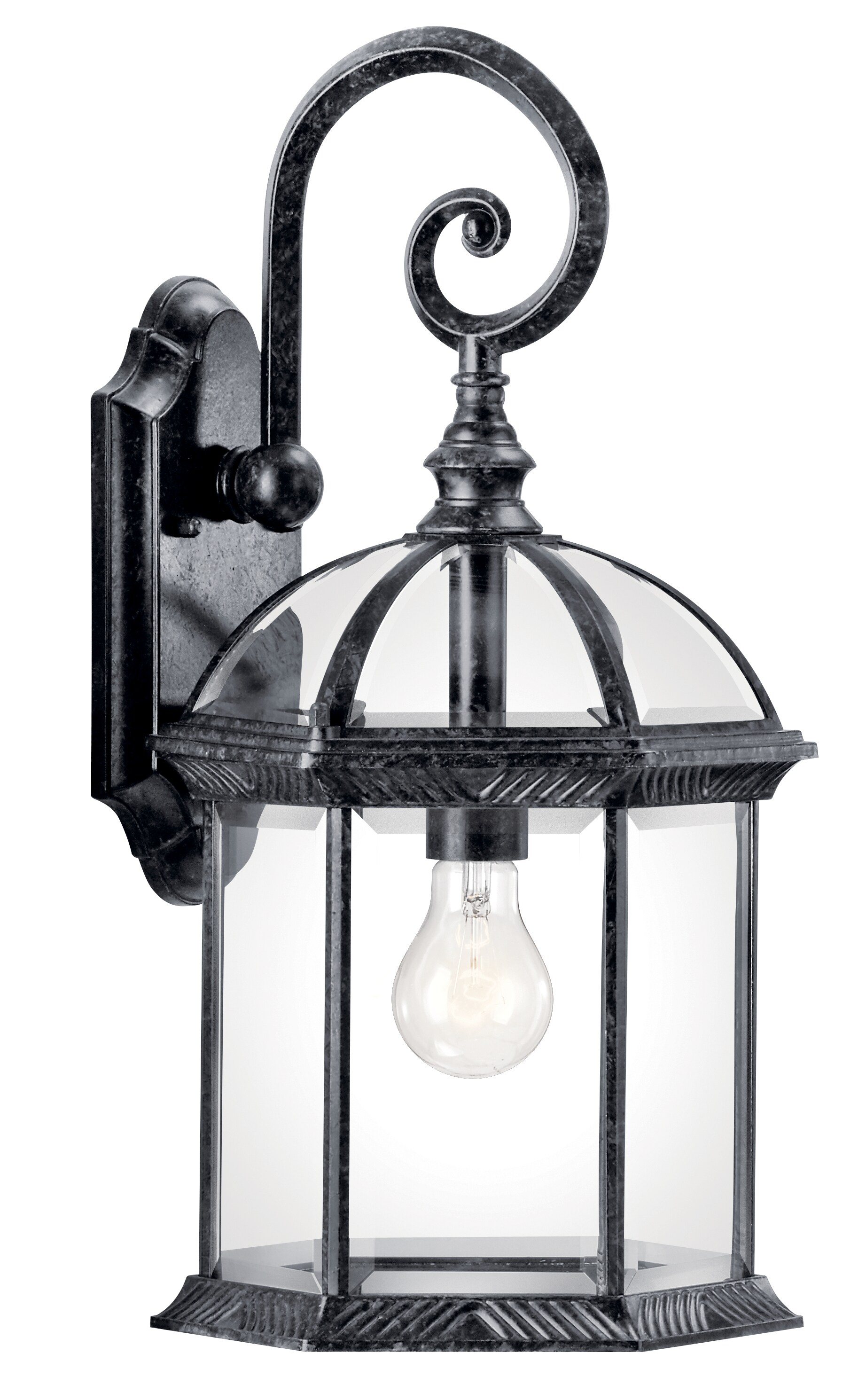 Kichler 49186BKL18 Barrie 1 -Light 18.75-in H Black Hardwired Outdoor Wall Light