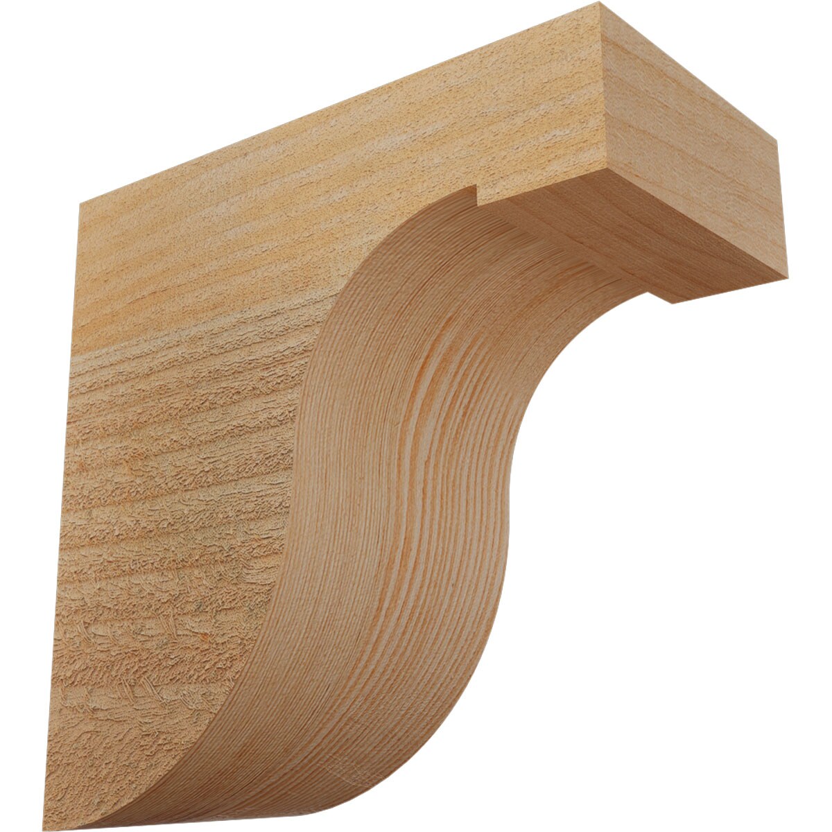 Ekena Millwork COR04X08X08DEL00RDF 4-in x 8-in x 8-in Del monte Unfinished Douglas fir Wood Paintable/Stainable Corbel