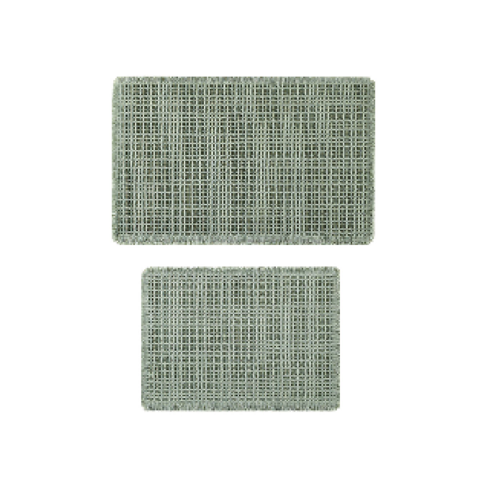 Lucky Brand  Taylor Solid Waffle 17x24 and 20x32 Bath Rug 2 Piece Set