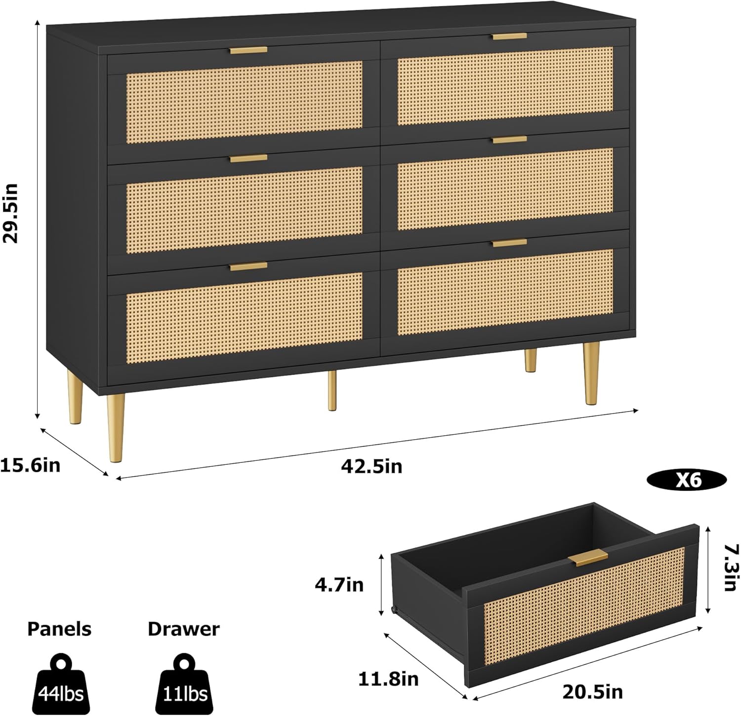 Qeetex LHF-DG-839OPBG5046 dressers - View #2