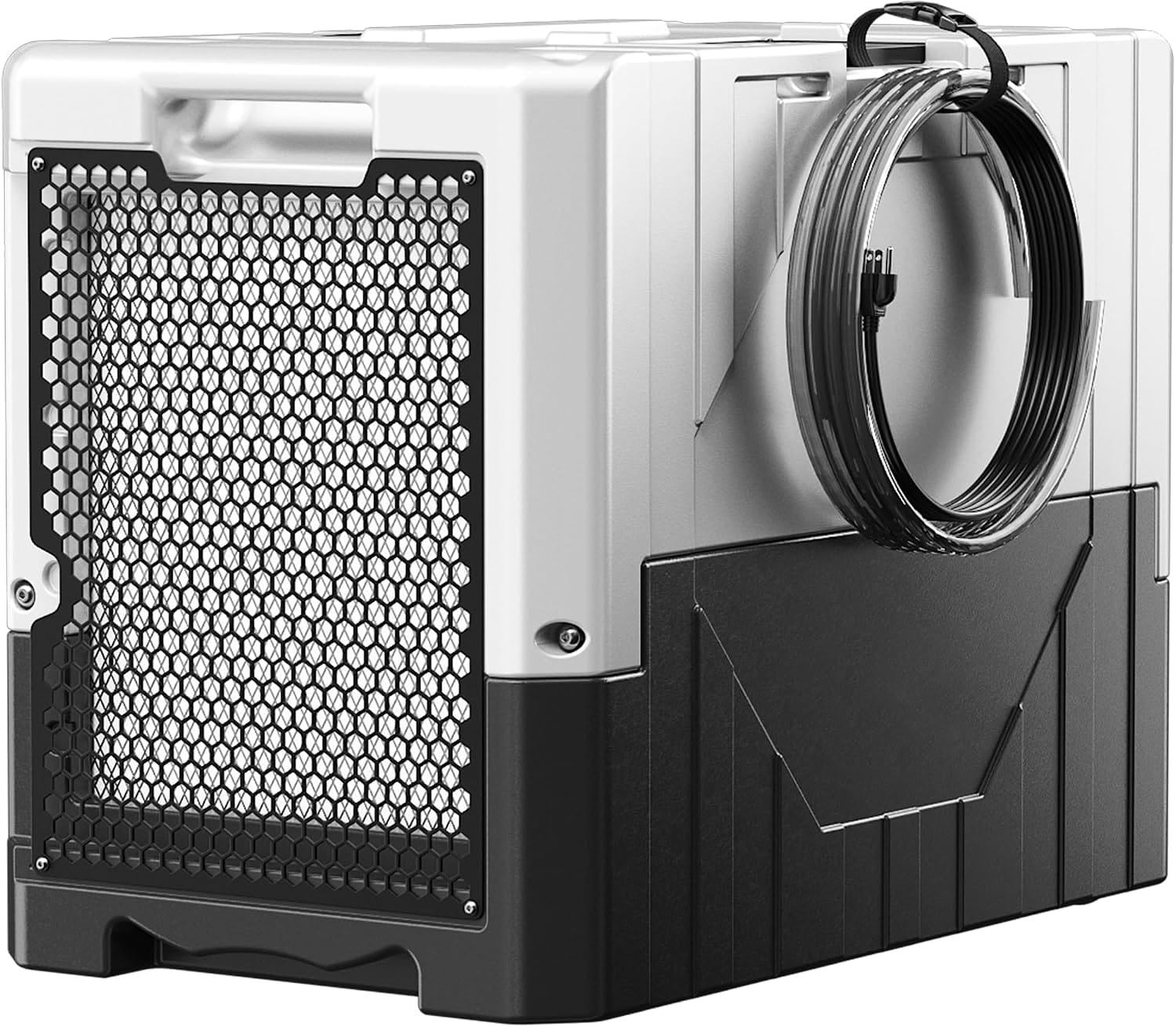 BSMTEK 190 Pint Commercial Dehumidifier Up to 6000 Sq Ft with Built-In Pump for Basement Crawl Space Garage and Water Damage Restoration Gray and White
