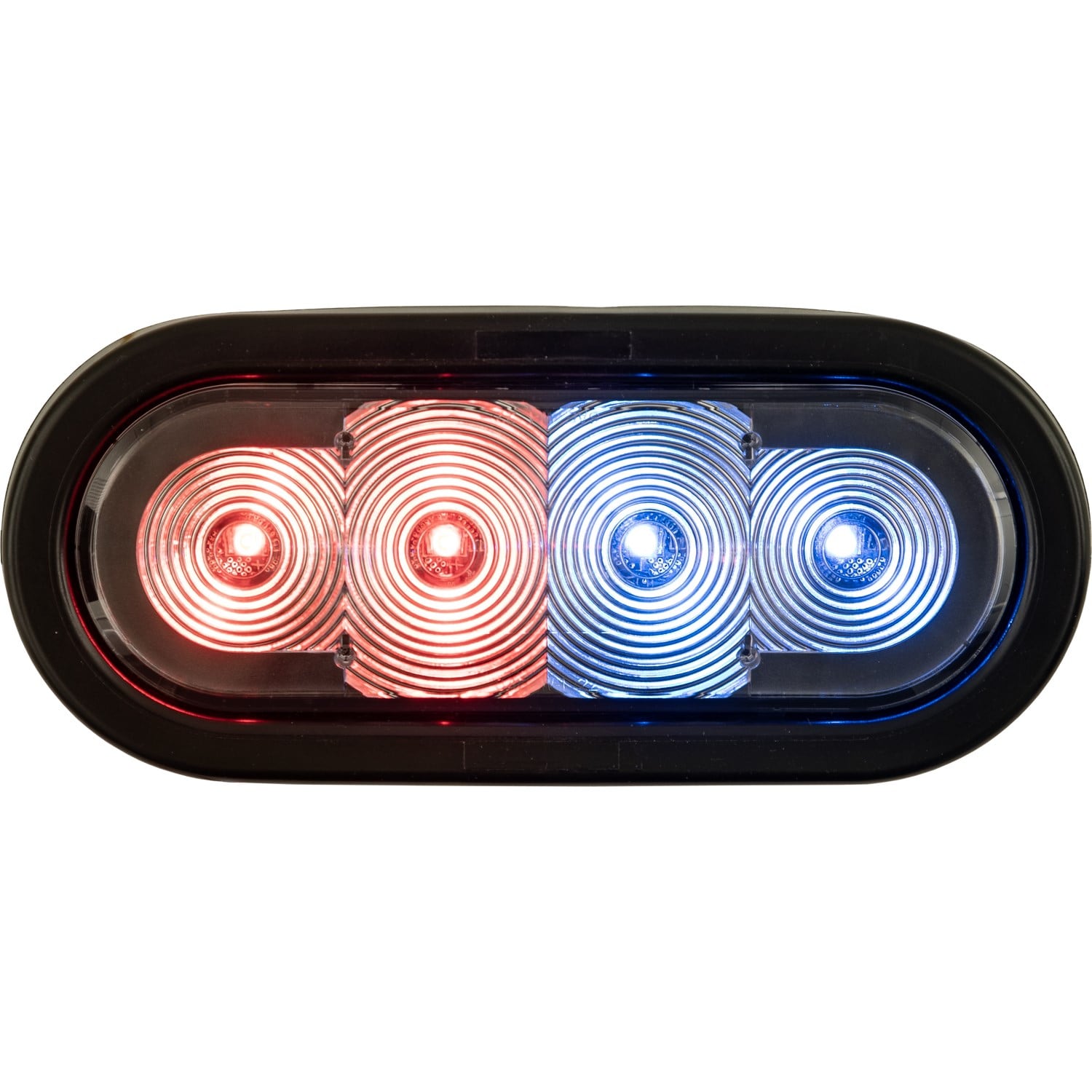 Buyers Products SL62RB 6 in. Oval Emergency Warning Flash Bar Red/Blue LED strobe light