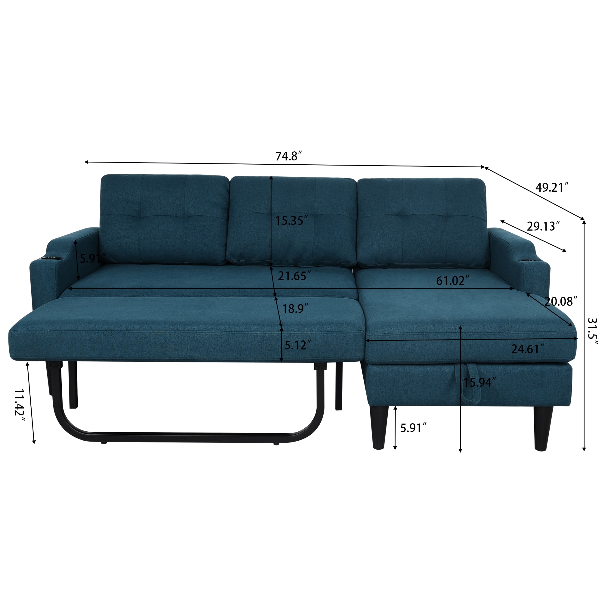 SINOFURN SYA370085BN Sofas-Loveseats - View #19