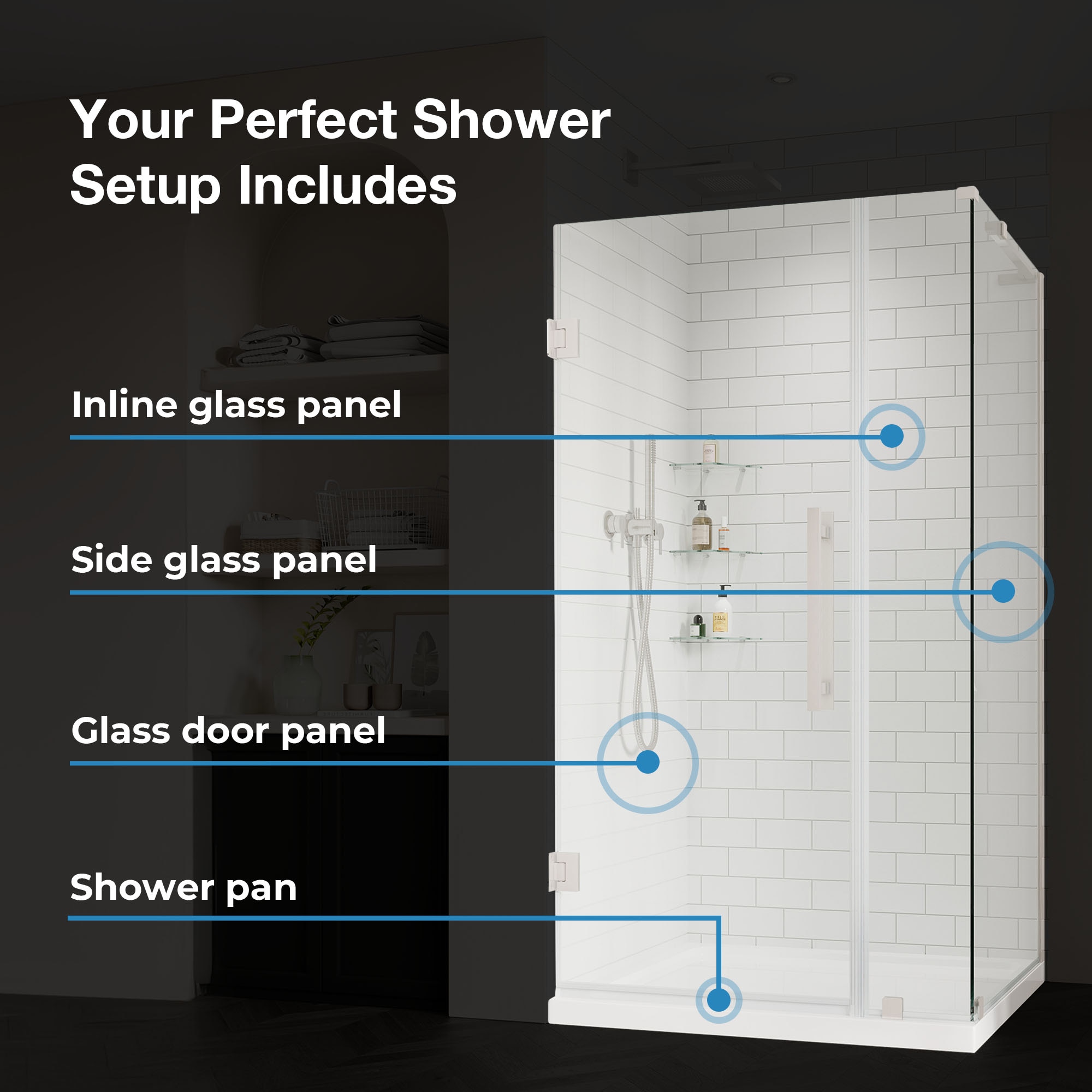 OVE Decors 15SKC-PANA36-SAT Alcove-Shower-Kit - View #15