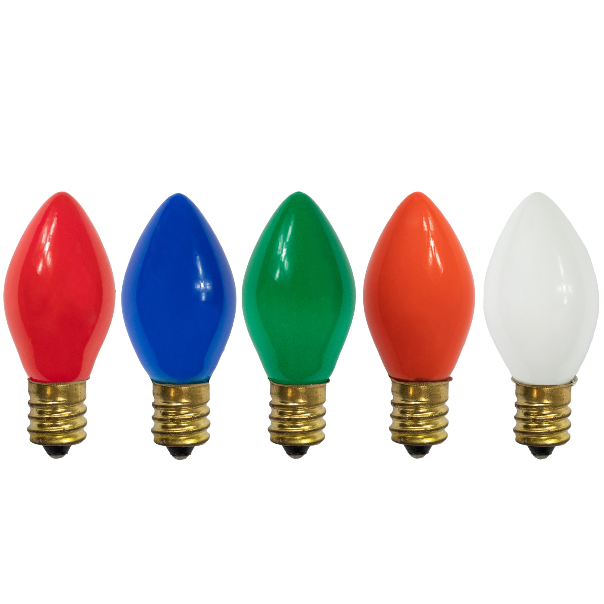 Northlight 32632651 Indoor Multicolor Incandescent C7 String light bulbs