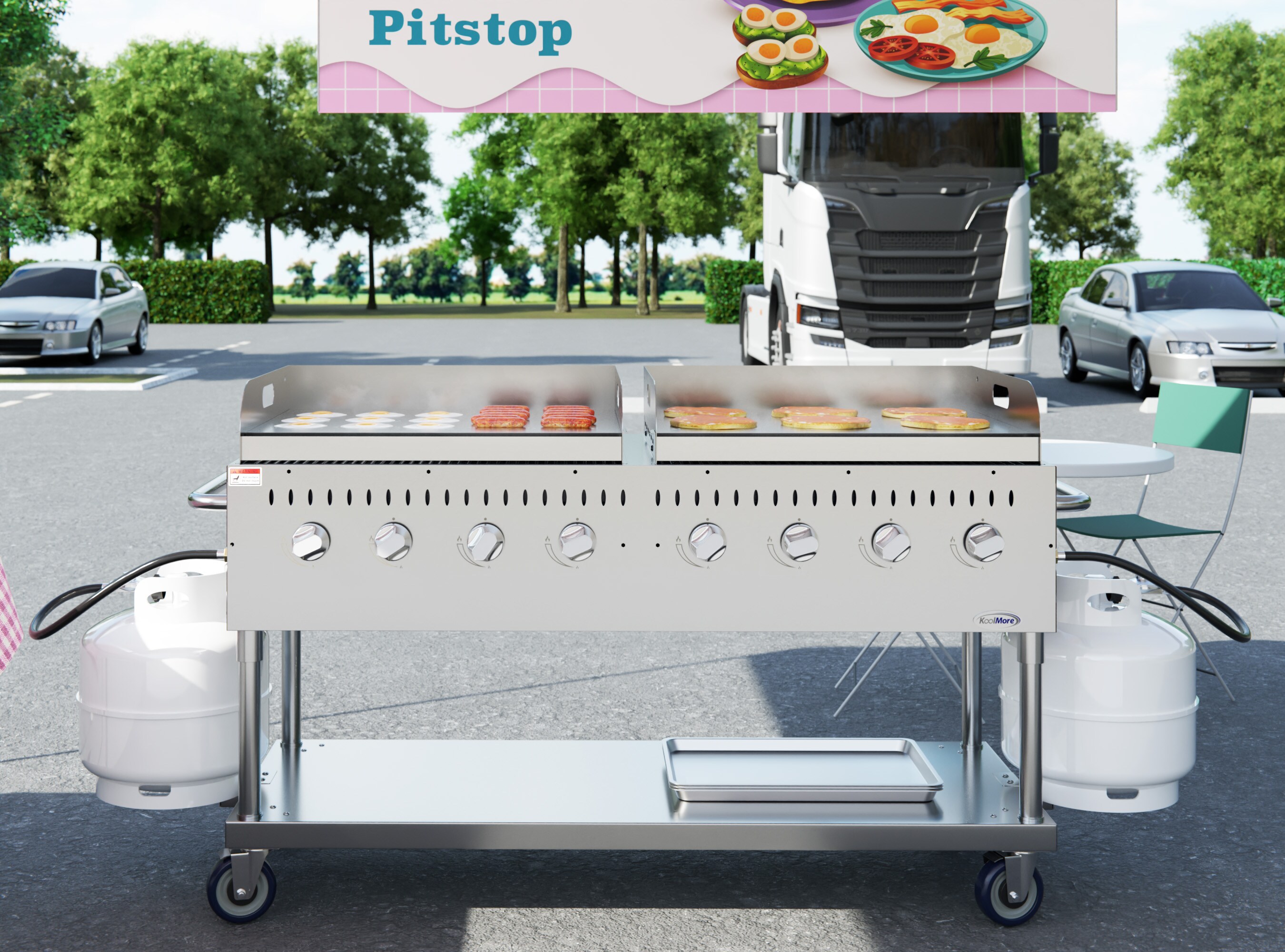 KoolMore LOW-CGKIT6-G30G30 Gas-Grill - View #2