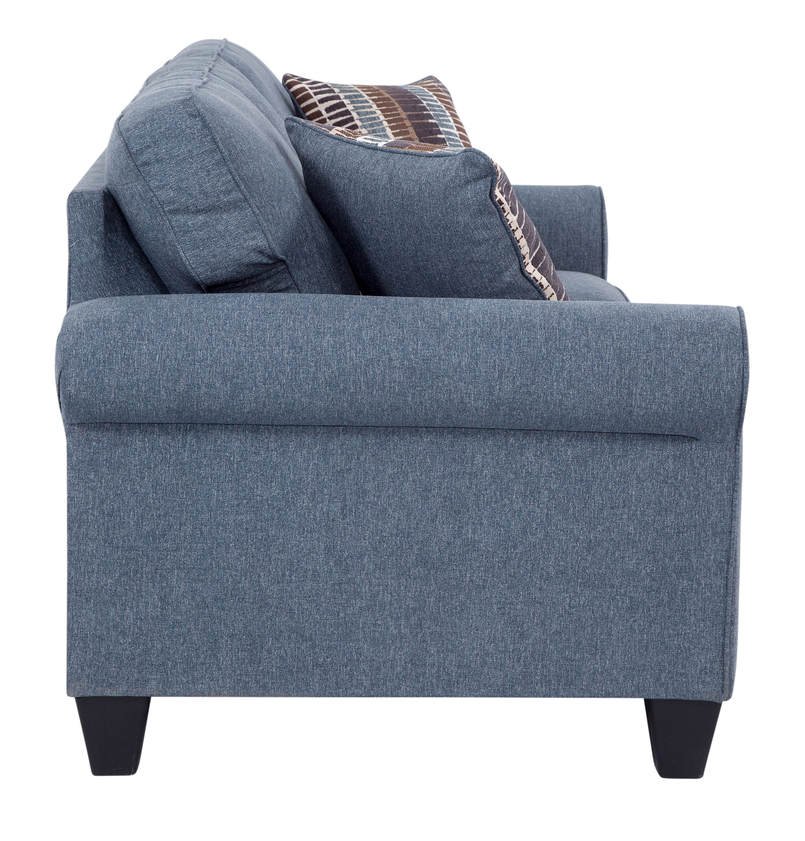 OSHOME Indigo 82-in Casual Indigo Blue Polyester/Blend Sofa 8-010 ...