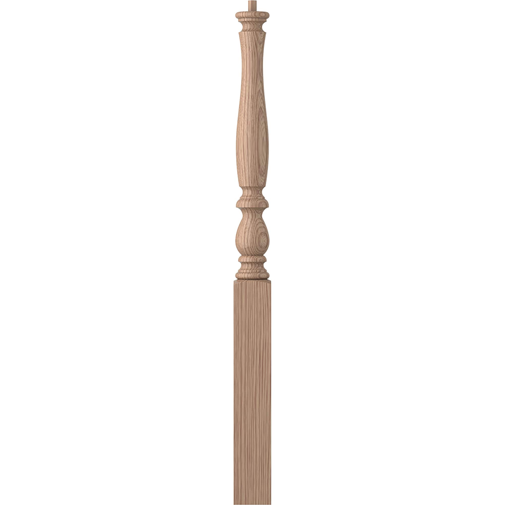L.J. Smith Stair Systems LJP-3910-HK Harbor 3.25-in x 43-in Unfinished Hickory Starting Stair Newel Post