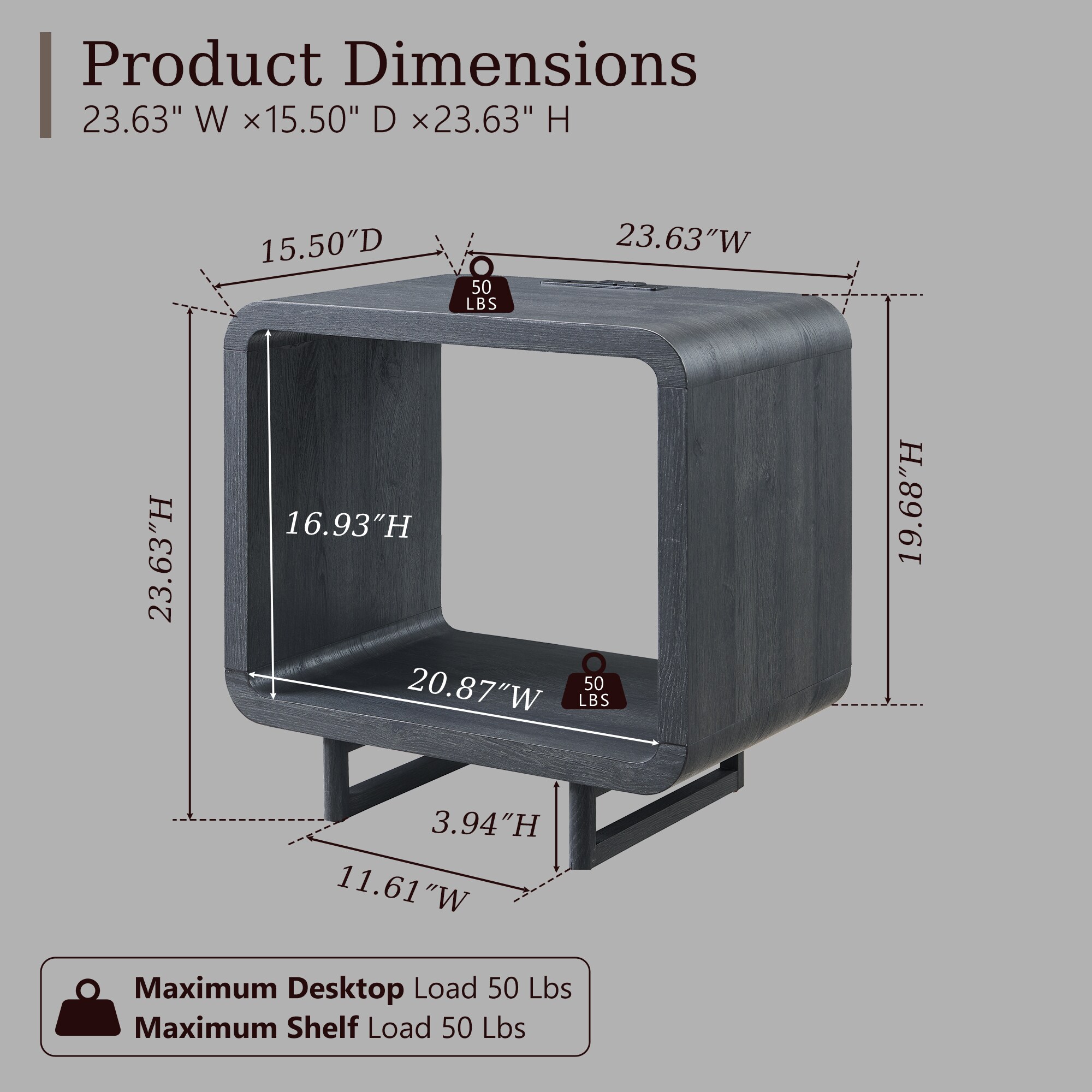DecorUHome GHJ5010-GR-PRO nightstands - View #2