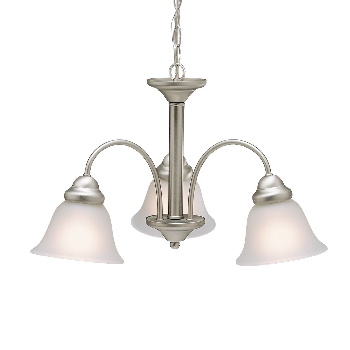 Kichler 3293NI Wynberg 3 -Light Nickel Transitional For Use in Bedrooms, Dining Rooms, Foyers, Kitchens, Living Rooms Chandelier