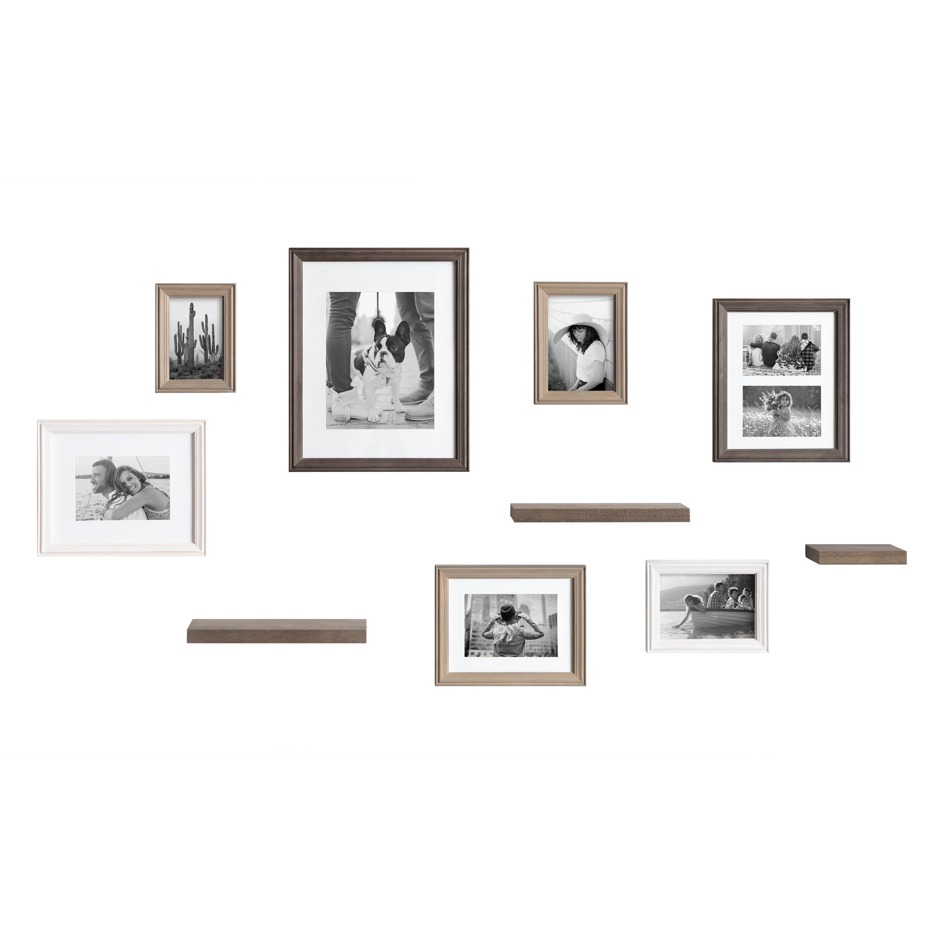 Picture Frames 4x6, Grey Wooden Photo Frames with Clip, Simple Farmhouse Wood Frames for Wall Gallery Mounting or Desktop Display, Memo Board, Small