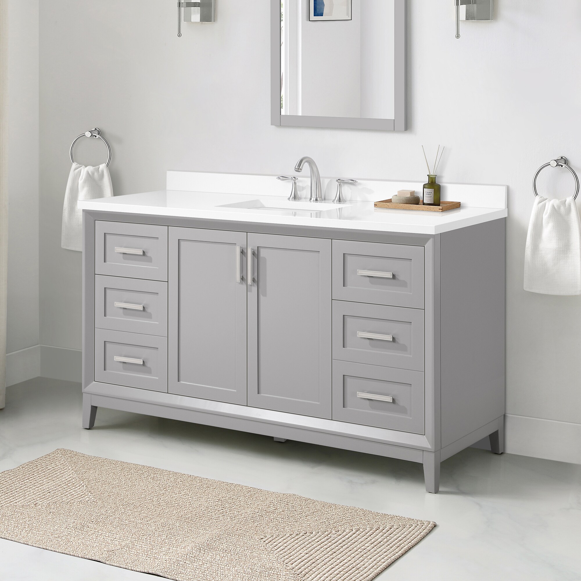 Gray Bathroom Vanities at Lowes.com