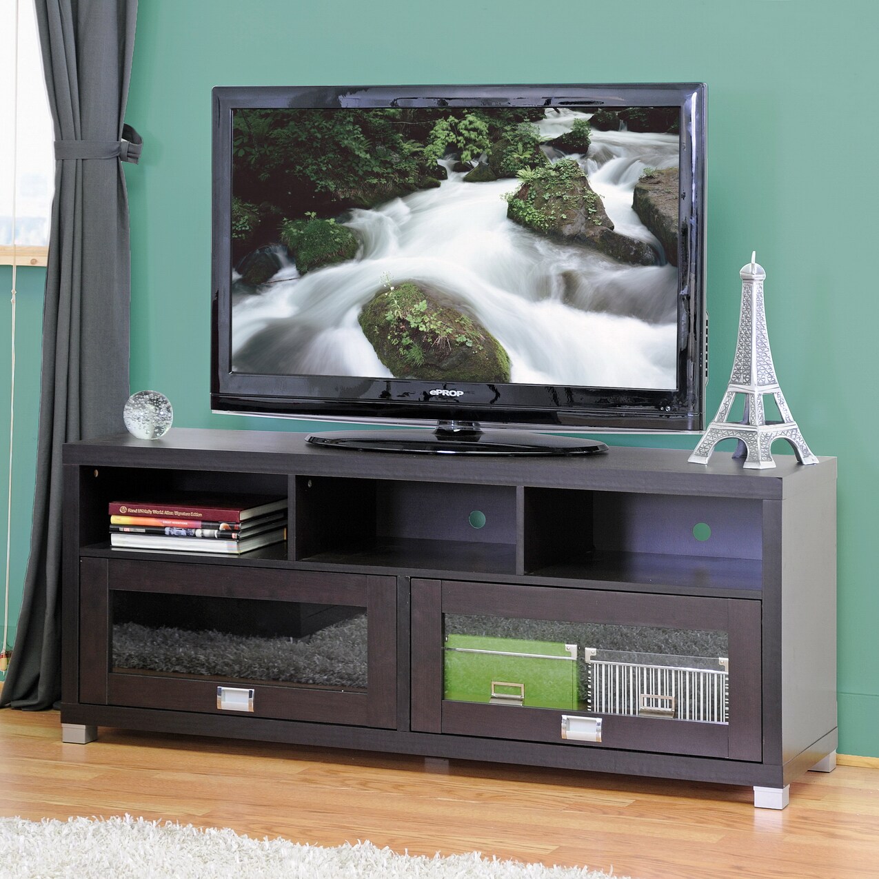 Baxton Studio Modern Contemporary Brown TV Cabinet Accommodates