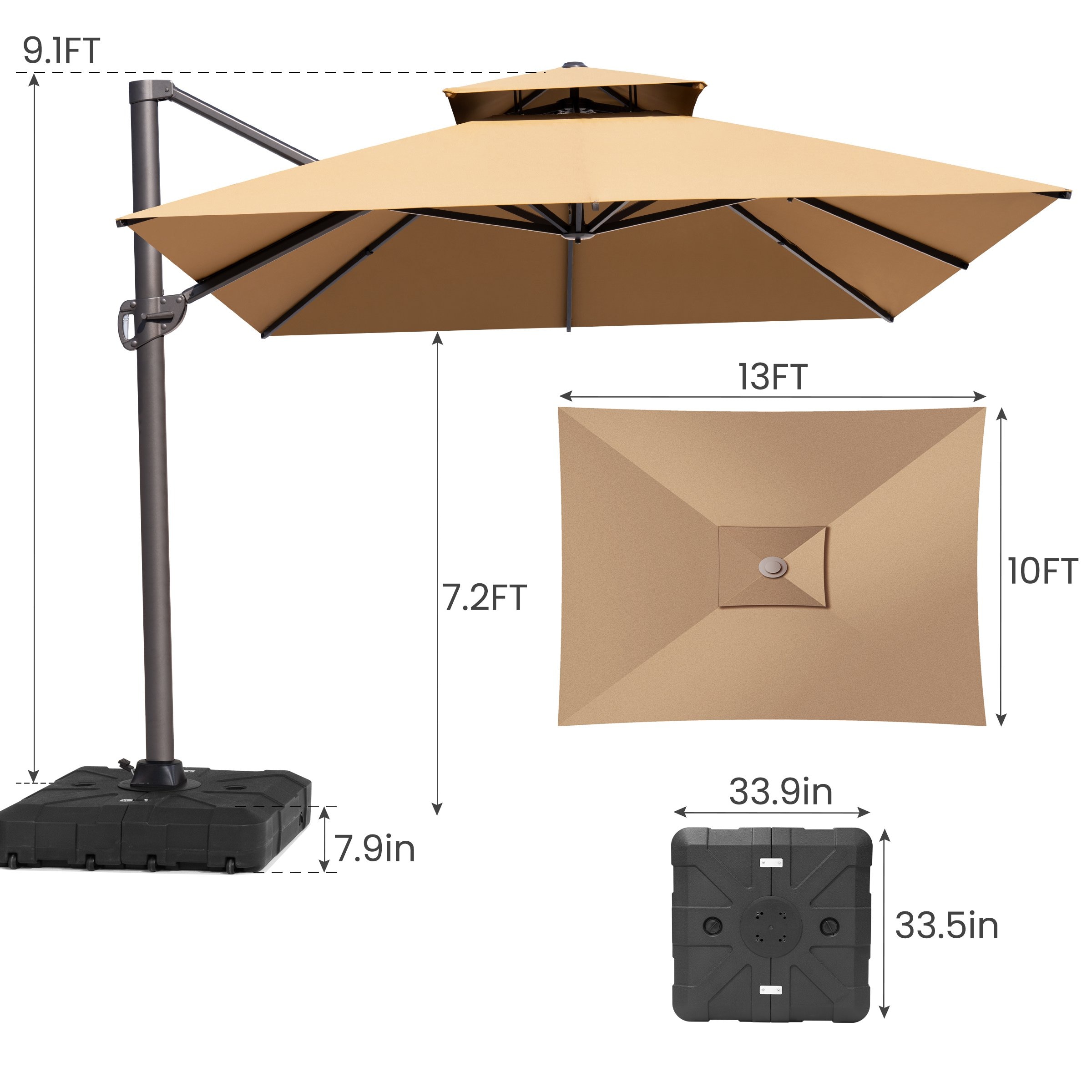 Crestlive Products CL-PU057TAN-UB039BLK Umbrellas-2 - View #3