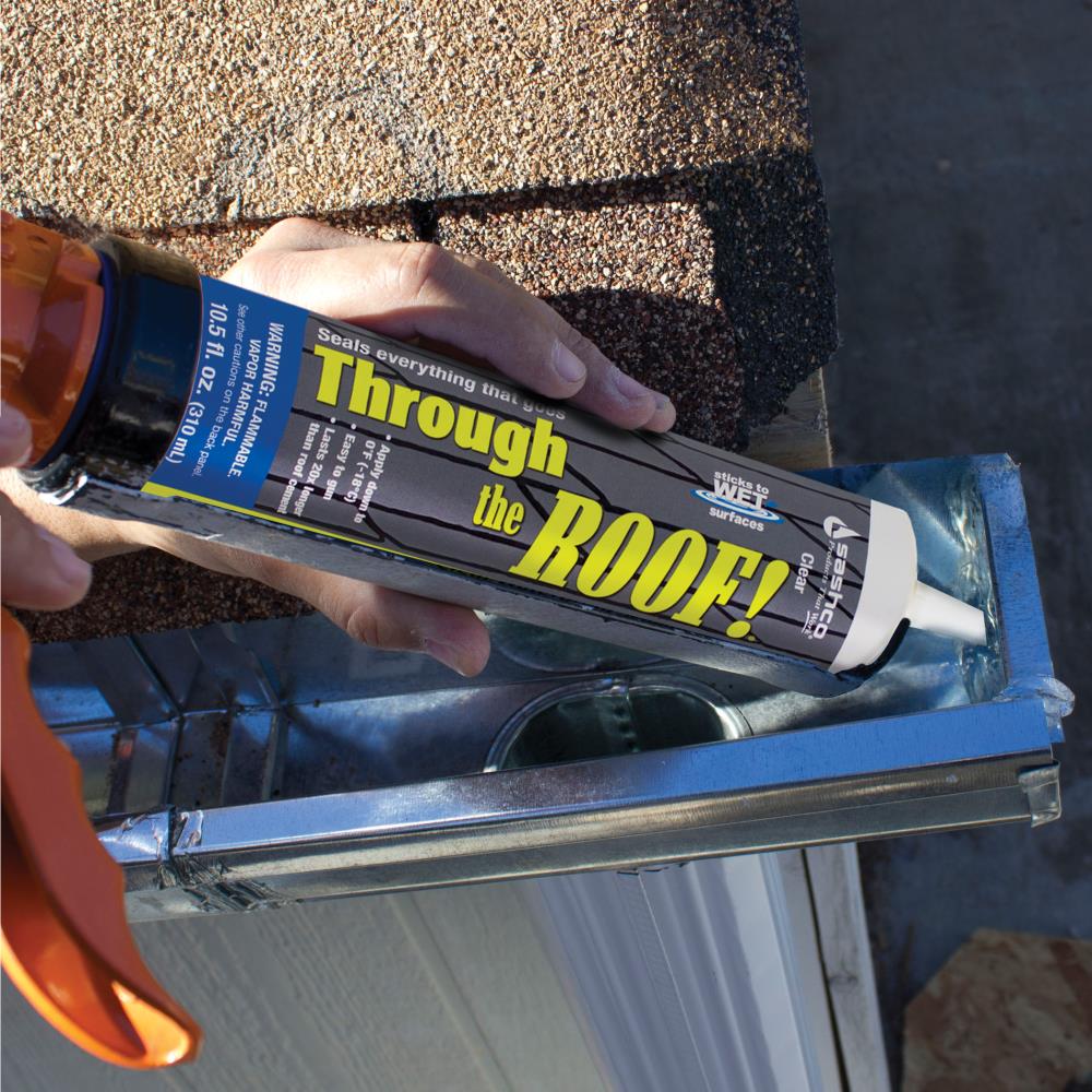 Through the Roof! 12Pack 10.5oz Clear Paintable Solvent Caulk in the