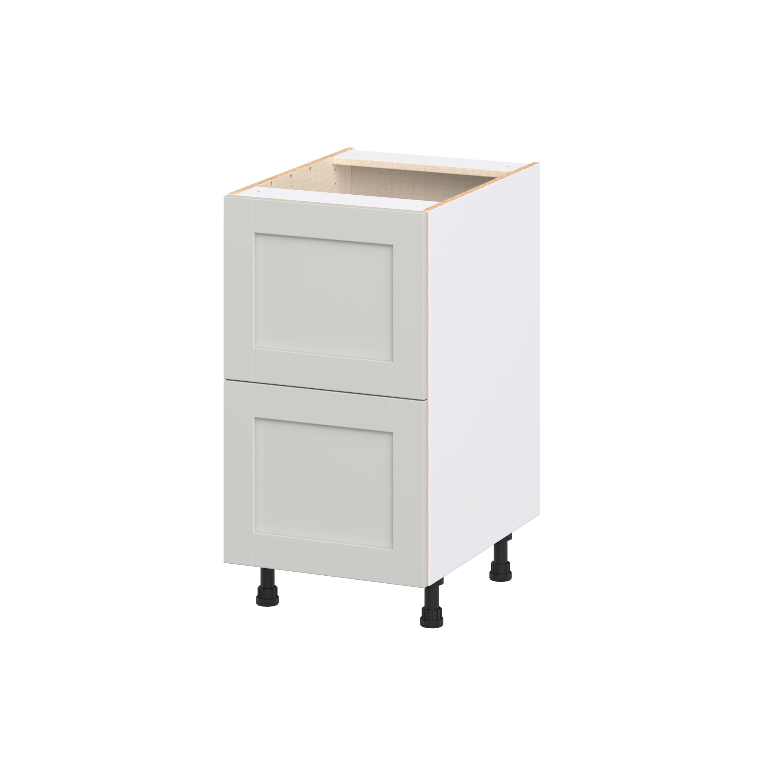 Hugo&Borg DSB2D18-CH Charlesberg 18-in W x 34.5-in H x 24.5-in D Light Gray 2 -Drawers Drawer Base Fully assembled Cabinet Shaker