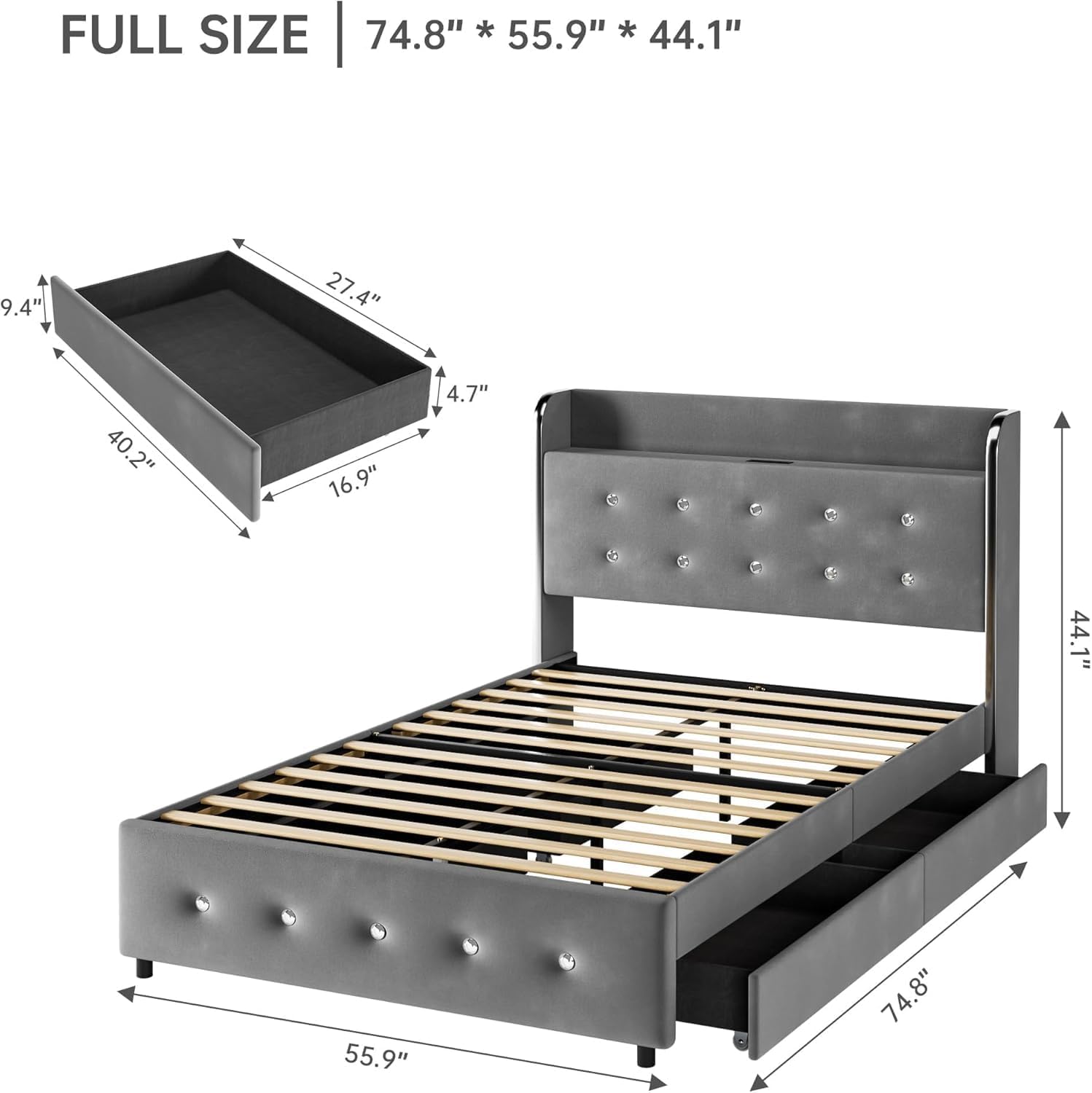 Qeetex LHF-BED-PHO-15GWO354 beds - View #2