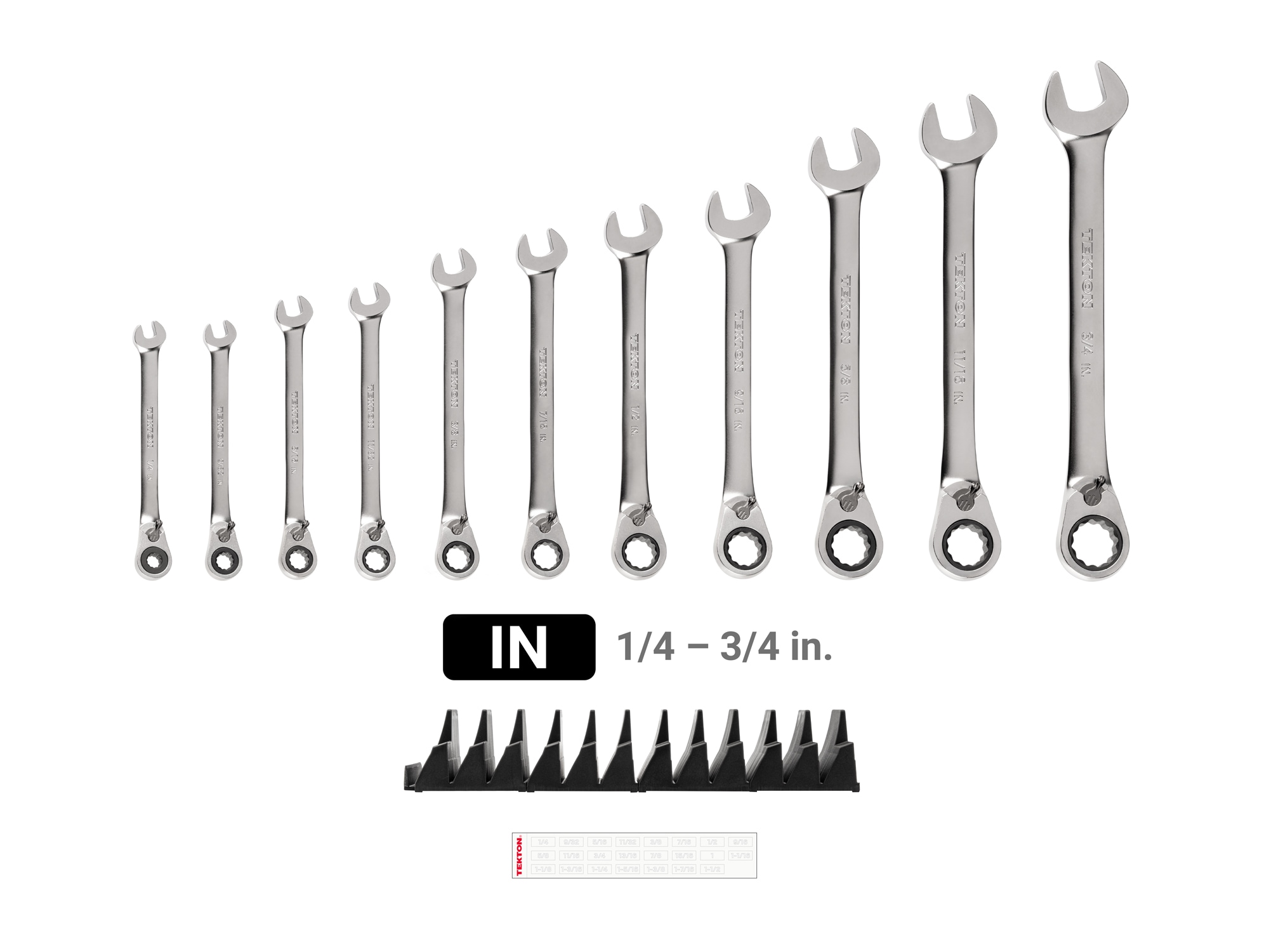 TEKTON 11-Piece Set Standard (SAE) Ratchet Wrench WRC94300 Sansujyuku sansujyuku.com