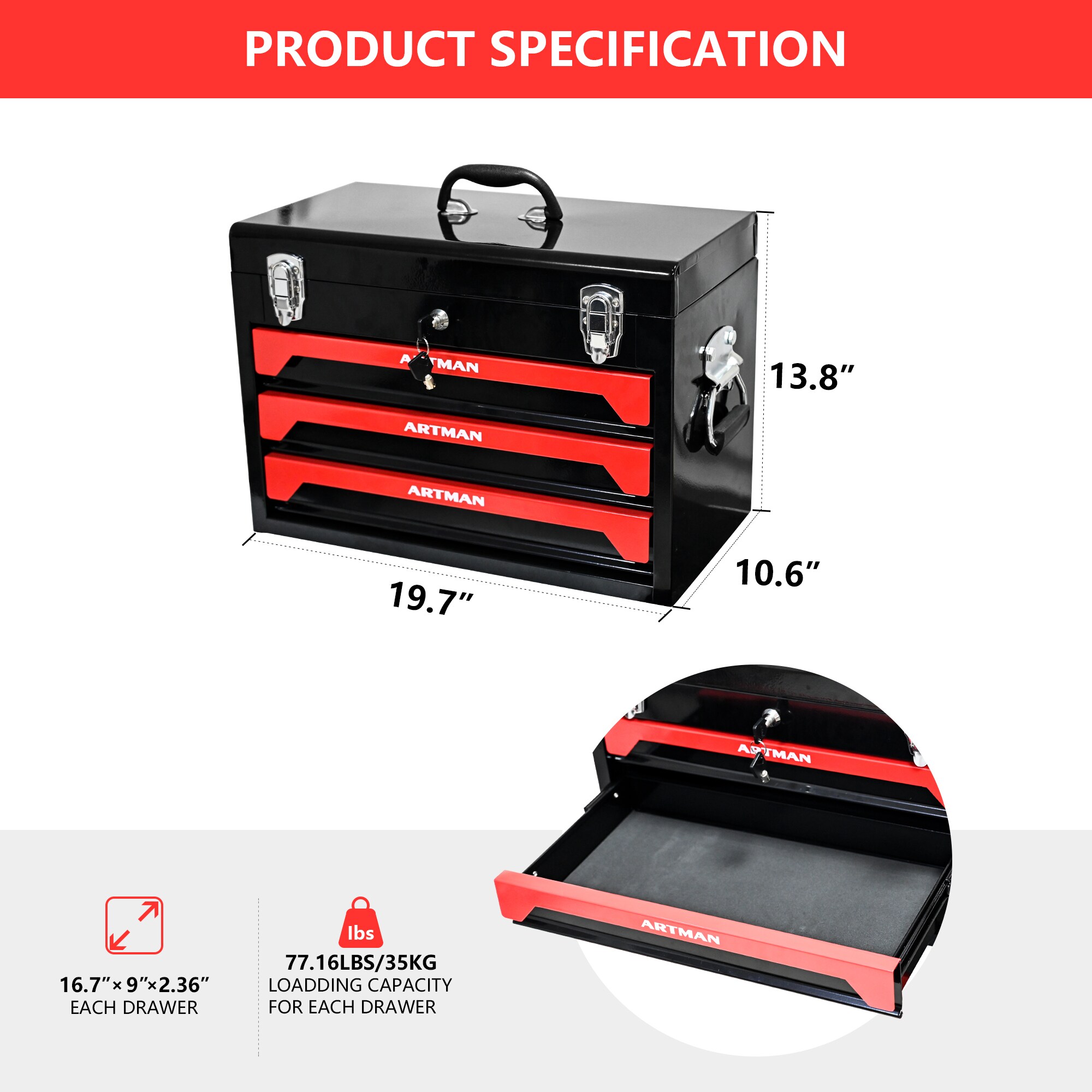 Wooakway FXLS0608-604G23 Tool-Cabinets - View #3