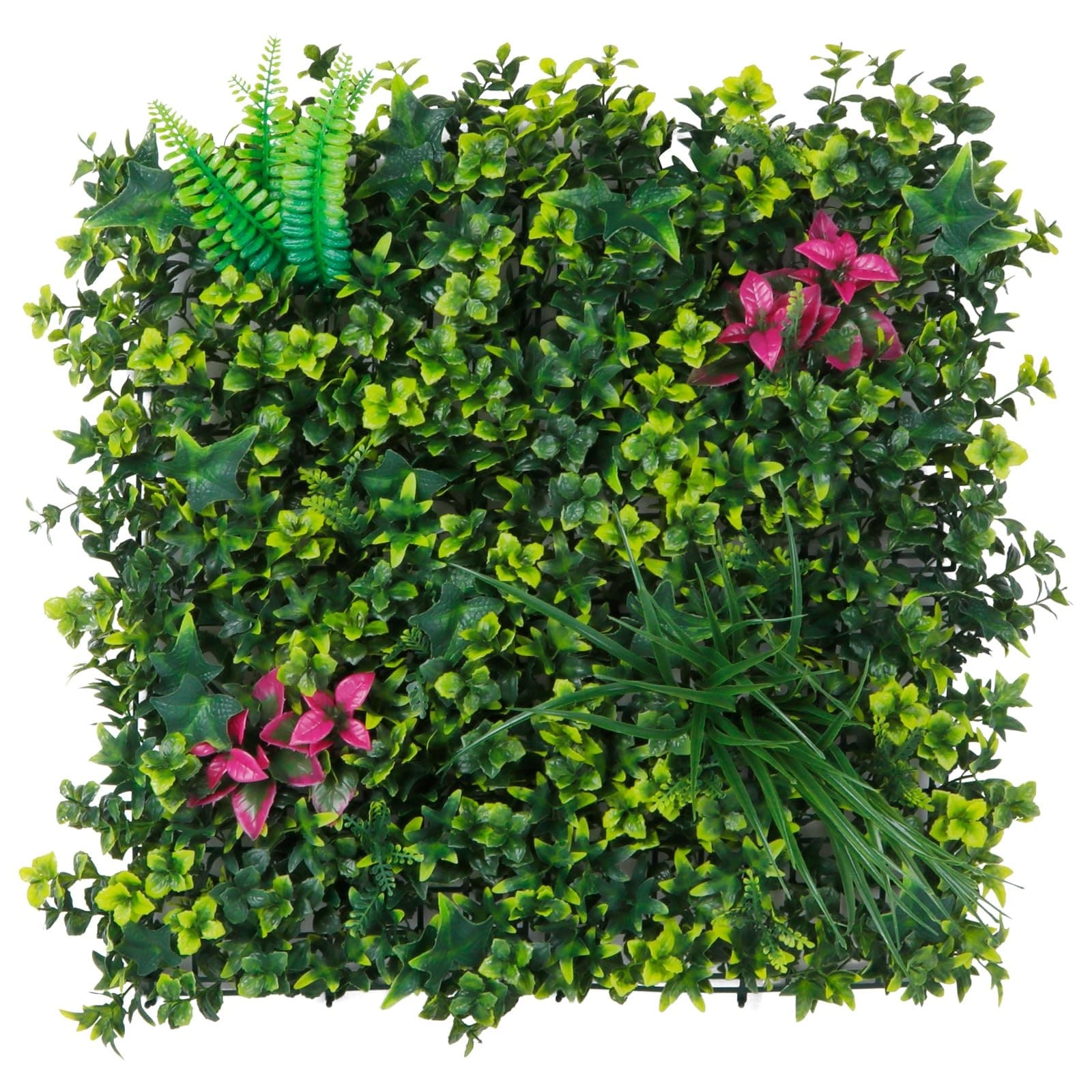 Etokfoks -  Artificial Boxwood Wall Panels 20 in x 20 in Green Polyethylene Decorative Screen Pan...