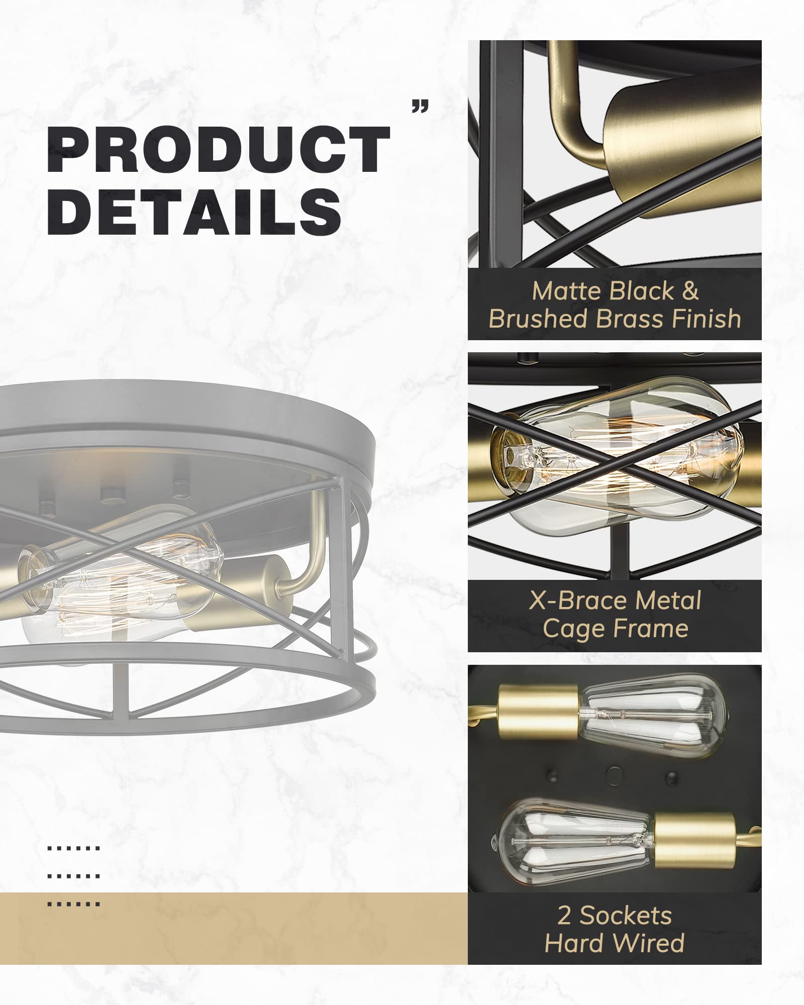 LTMATE LSC9066 BK+BR flushmounts - View #2