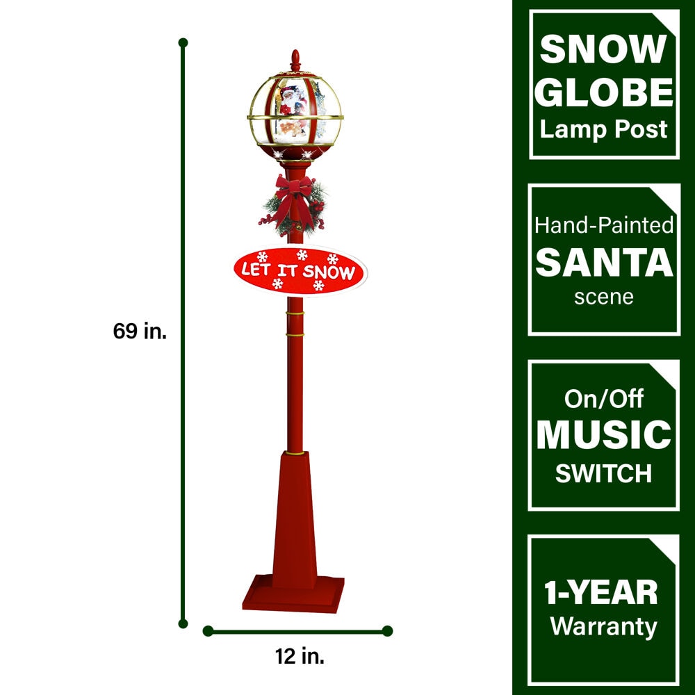 snow globe lamp post