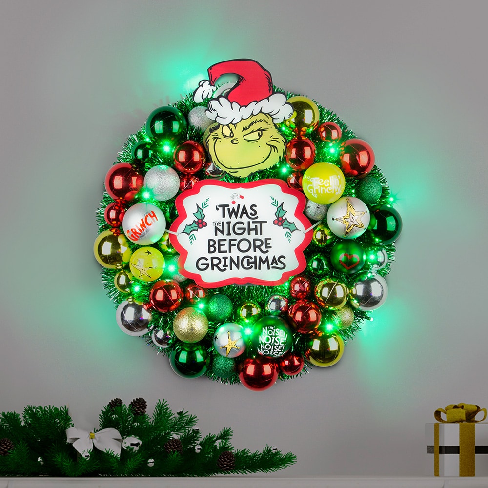 Grinch 17.32-in Lighted Decoration Dr. Seuss The Grinch Merry Christmas  Battery-operated Batteries Included Christmas Decor in the Christmas Decor  department at