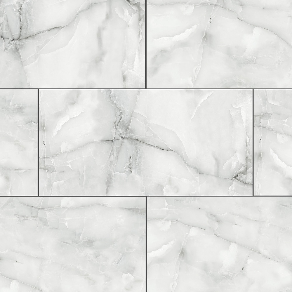 Elida Ceramica LWSSSSK2448PSO Saharra Sky 24-in x 48-in Polished Porcelain Marble Look Floor and Wall Tile (7.75-sq. ft/ Piece)
