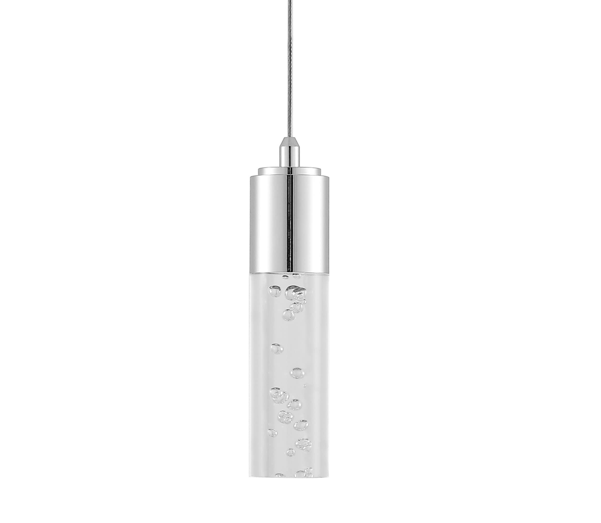 Bolha 4.75" Chrome Acrylic LED Pendant Light