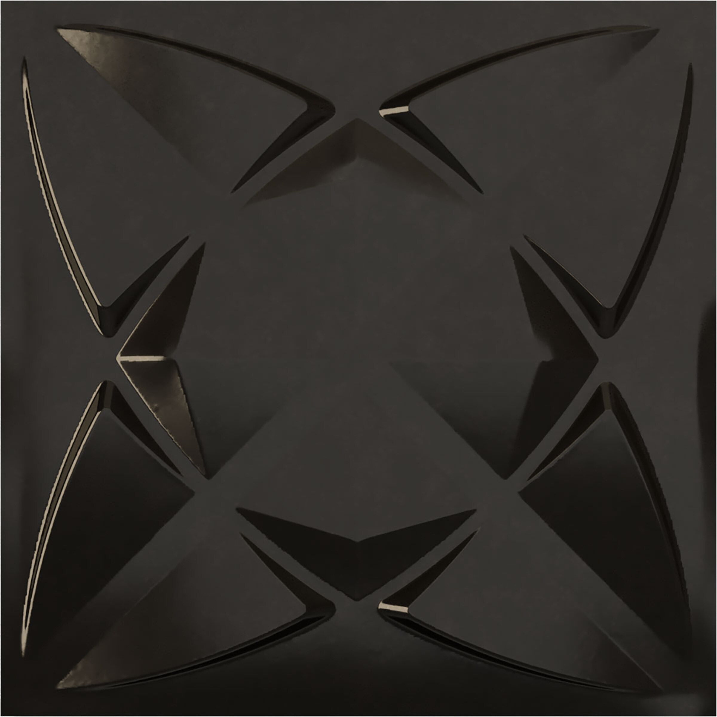 Ekena Millwork WP20X20BMECA 19-5/8-in x 19-5/8-in Embossed Paintable/Stainable Black PVC Abstract Wall Panel ( 2.67-sq ft )