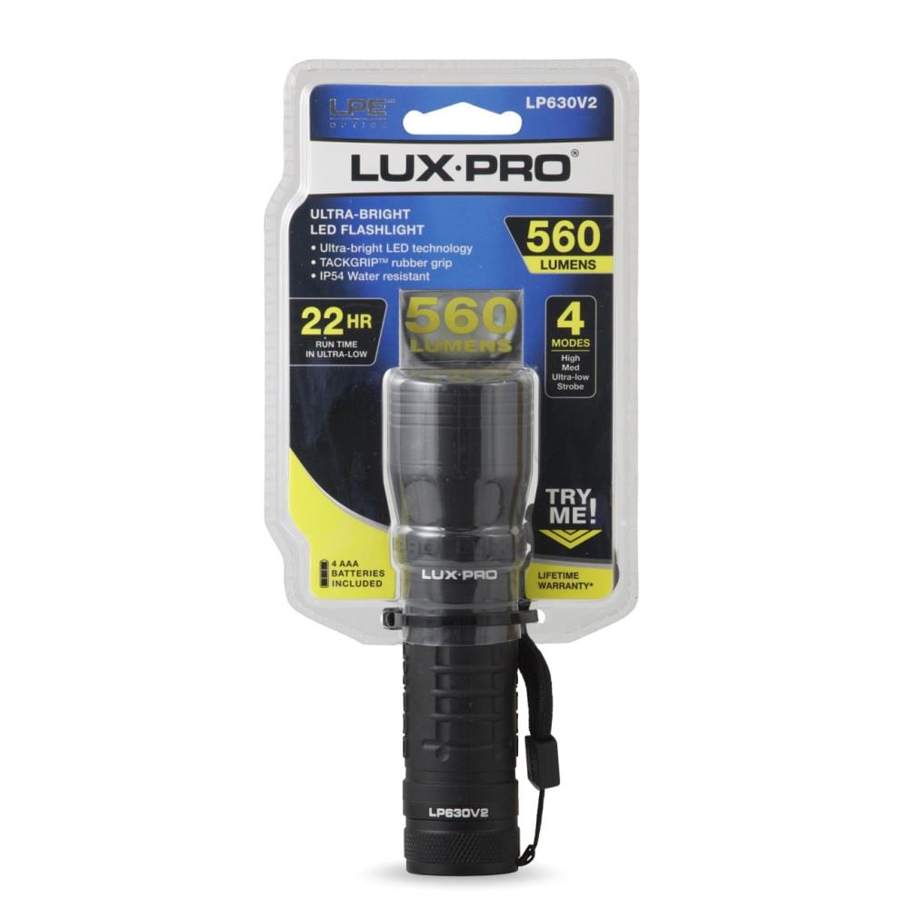 Lux-Pro 560-Lumen 4 Modes LED Spotlight Flashlight (Aaa Battery Included)