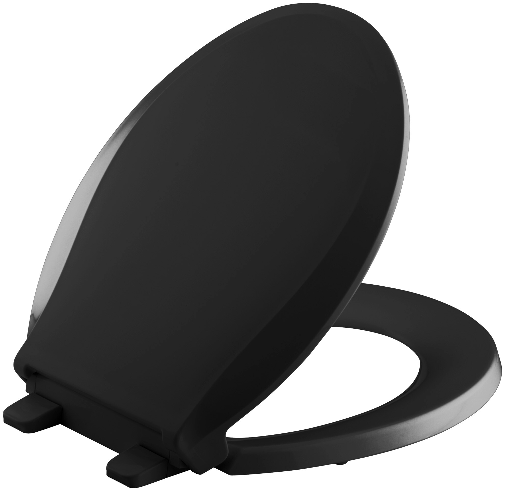 KOHLER 4639-7 Cachet Plastic Black Black Round Soft Close Toilet Seat