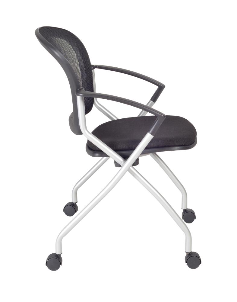 Regency Cadence Nesting Black Contemporary Polypropylene Desk Chair in ...