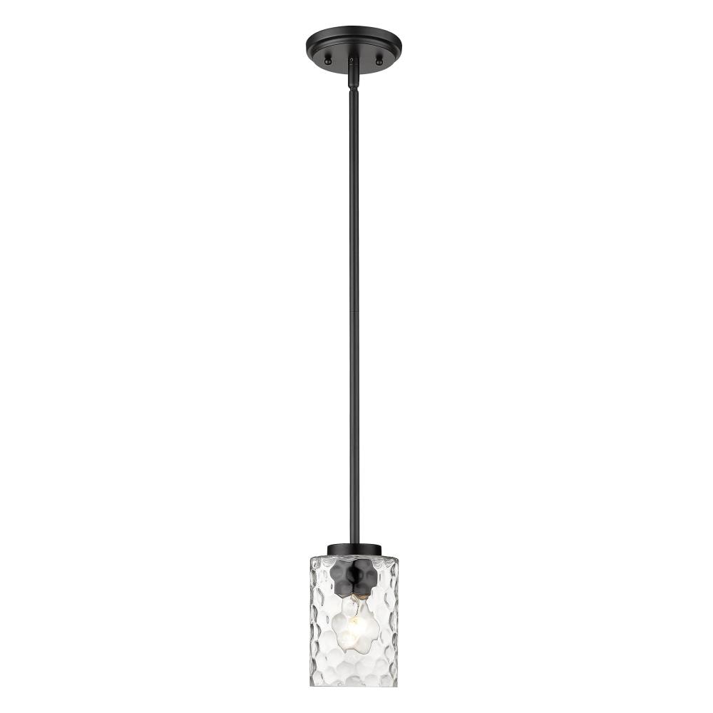 Livvy 7" Matte Black Glass Pendant Light
