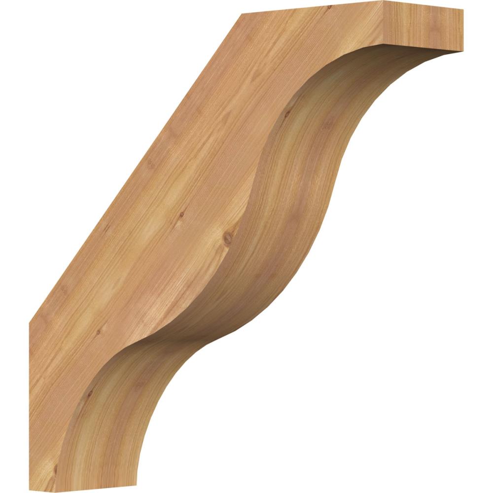 Ekena Millwork BRC06X22X22FST00SWR 5-1/2-in x 22-in x 22-in Western Red Cedar Unfinished Wood Funston Smooth Knee Brace