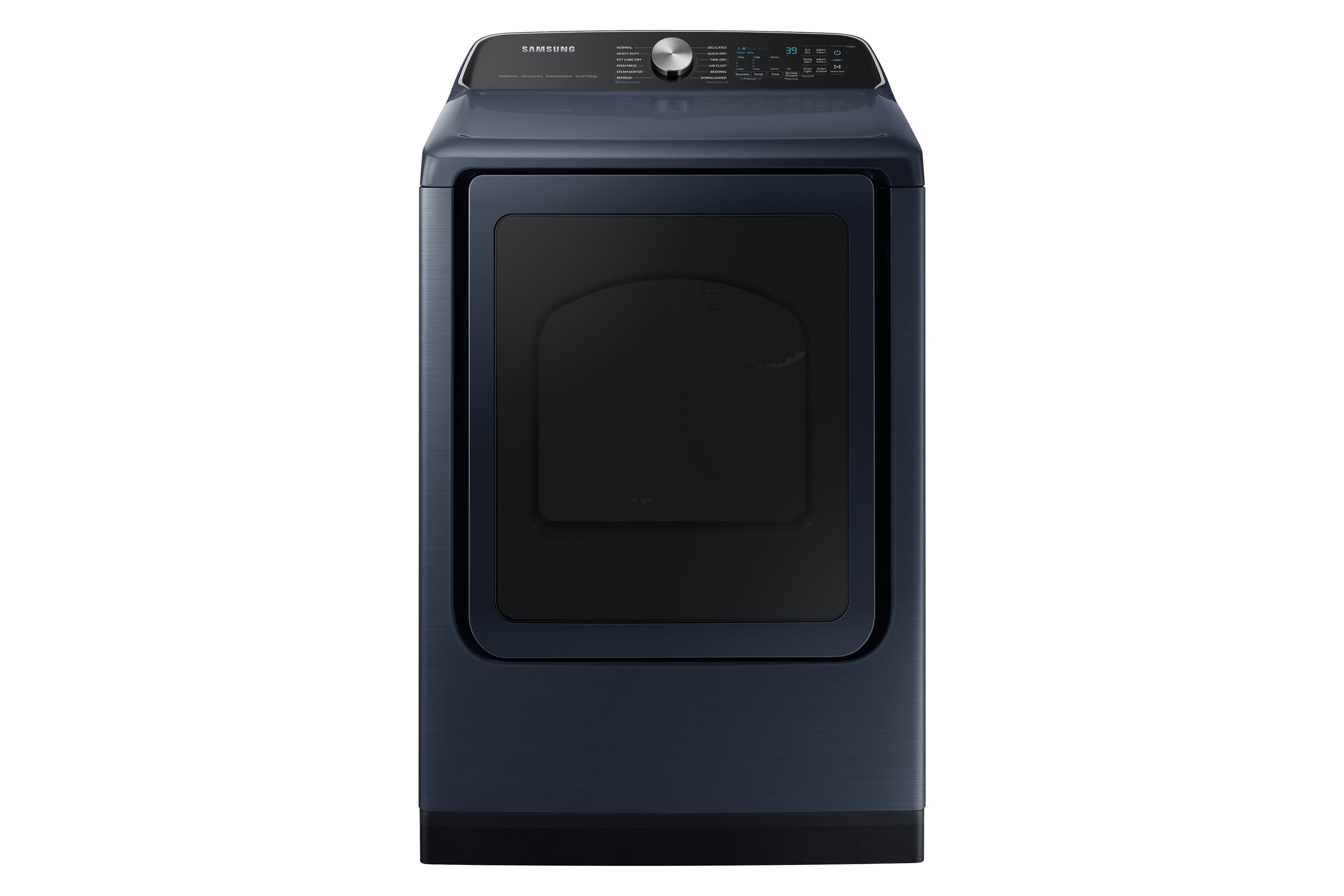 Samsung Pet Care Dry and Steam Sanitize+ 7.4-cu ft Steam Cycle Vented Smart Electric Dryer (Brushed Navy)