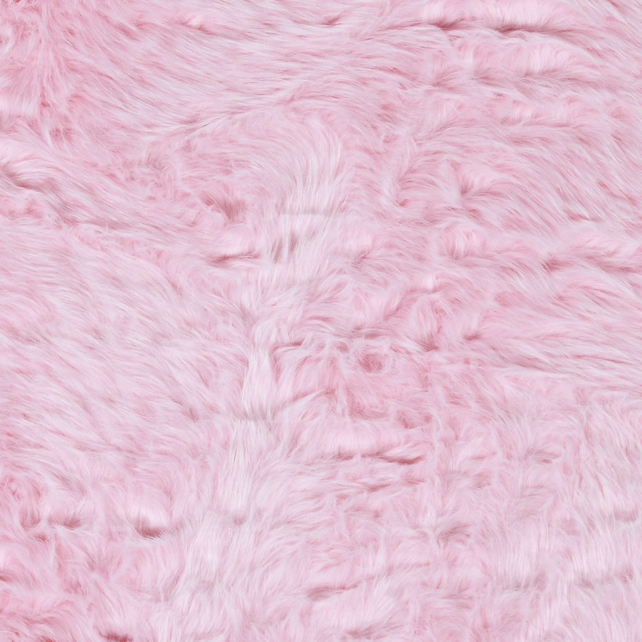 Linon Faux Sheepskin 2 X 3 (ft) Pink Indoor Solid Area Rug at Lowes.com