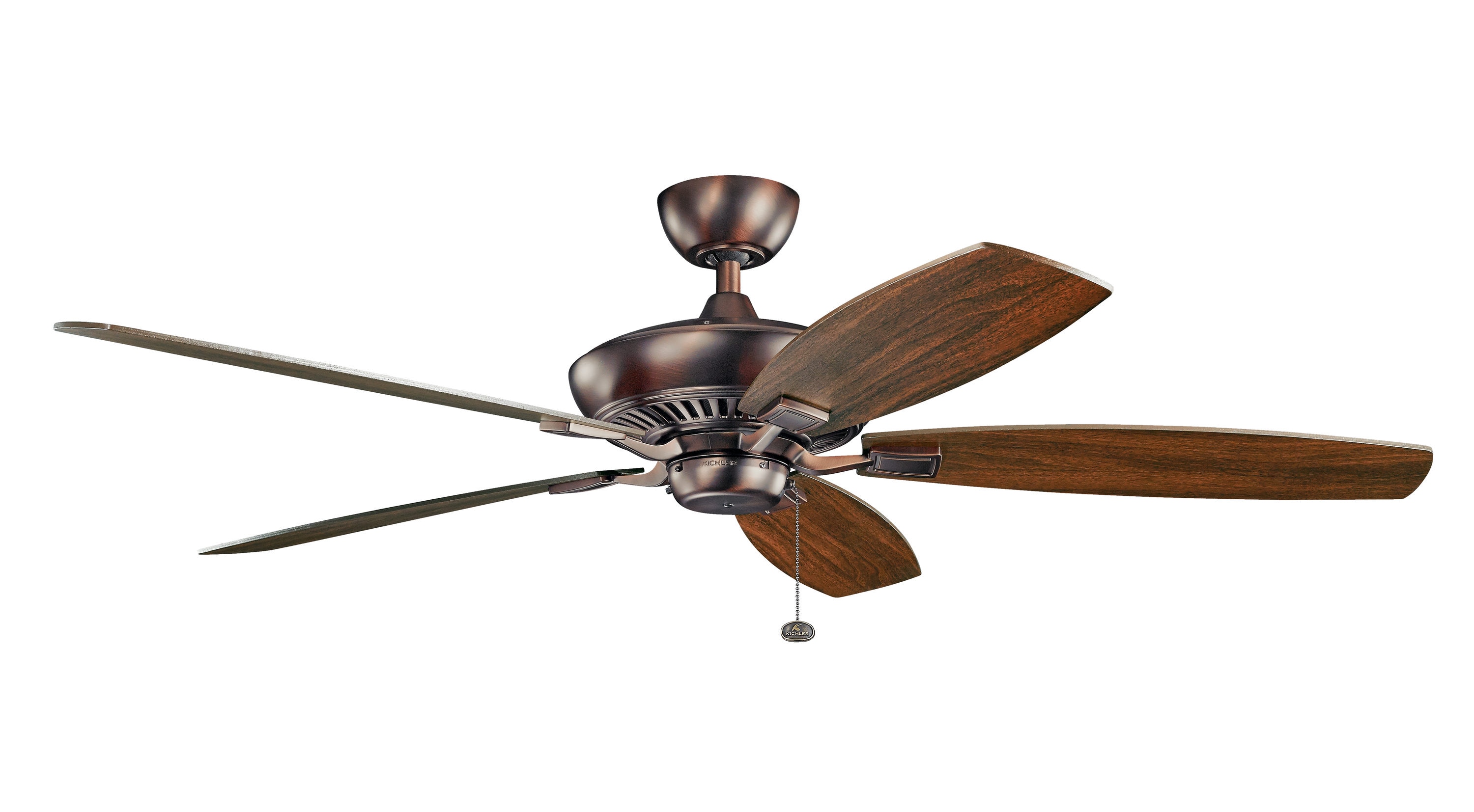 Kichler Canfield 60-in Oil Brushed Bronze with Walnut/Cherry Blades ...