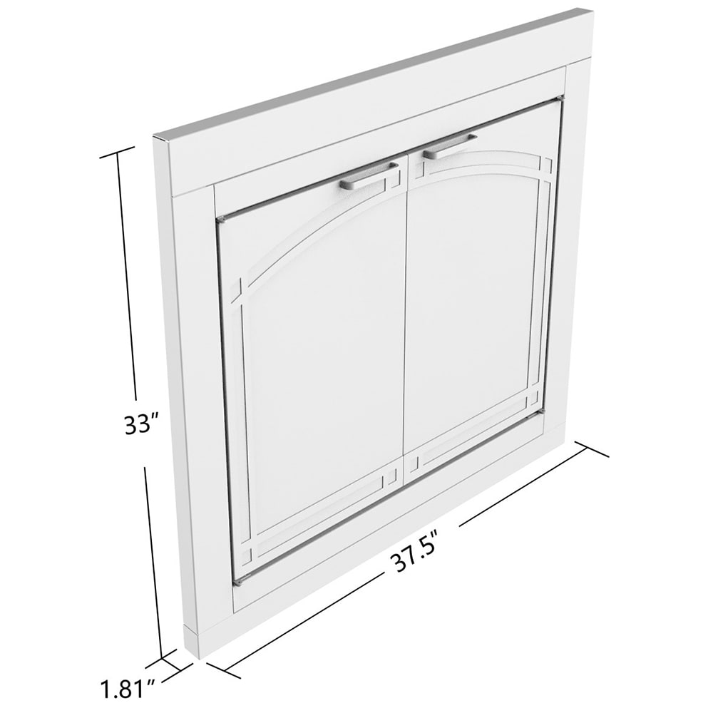 allen + roth FPDM304BLK Glass-Fireplace-Doors - View #9