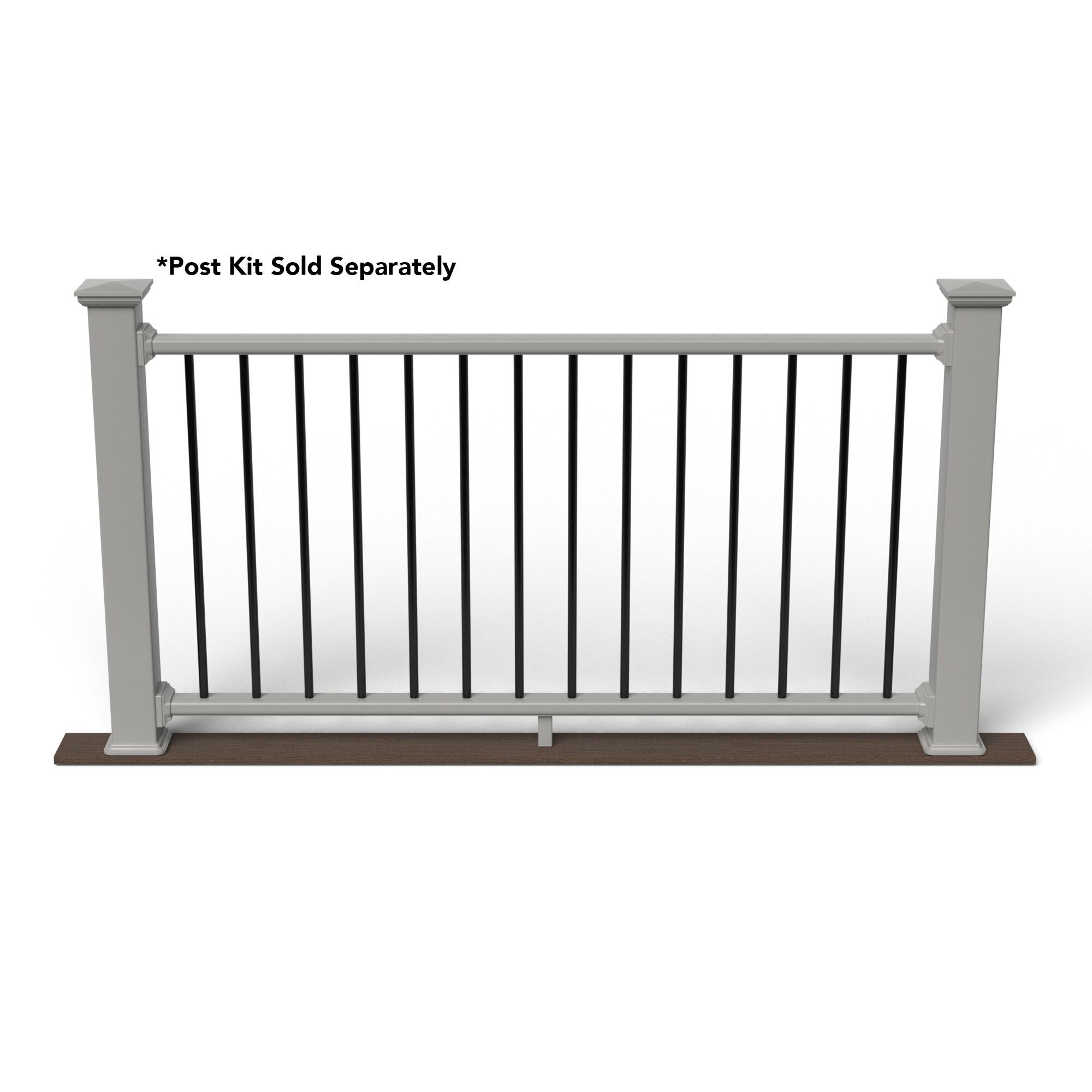 Deckorators Grab And Go 6-ft X 2.75-in X 36-in Gray Composite Deck Rail 