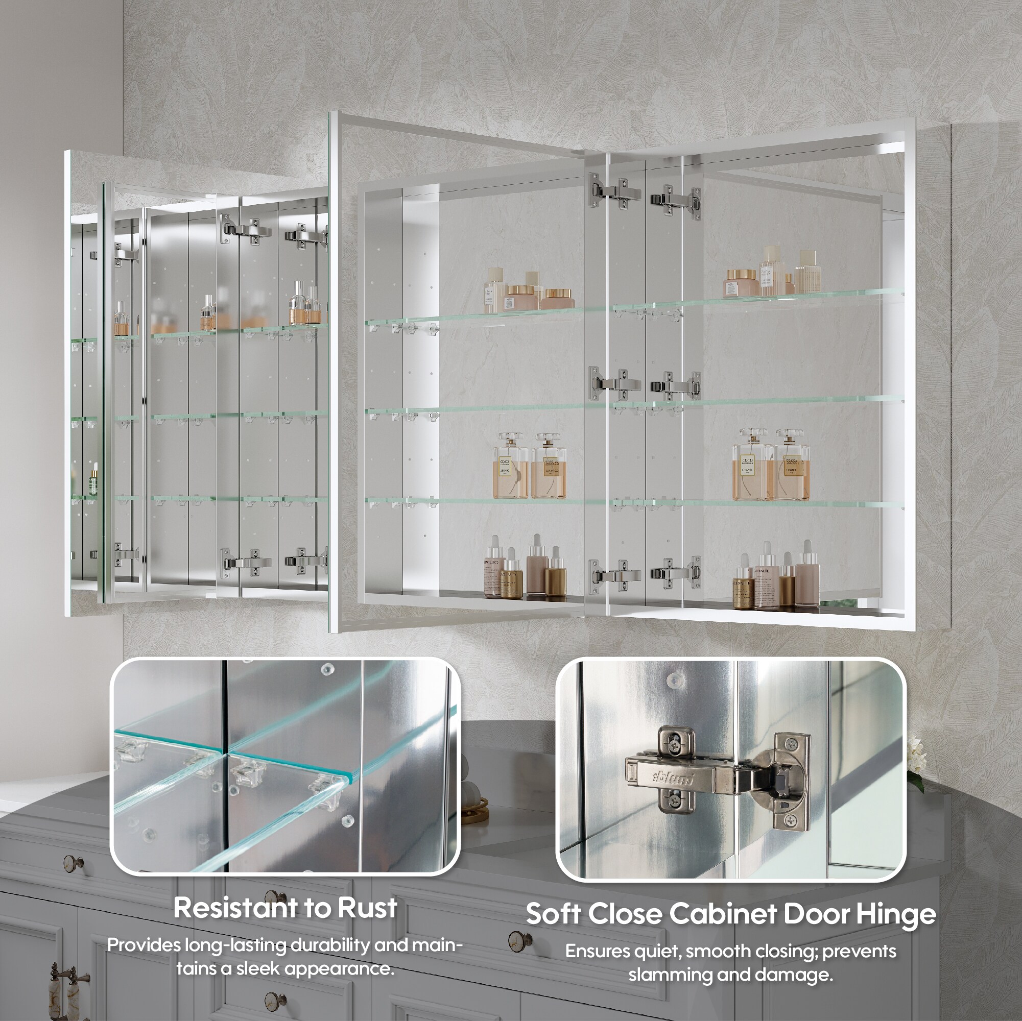 WELLFOR ROSA24TYRTY24L Bathroom-Wall-Cabinets - View #9