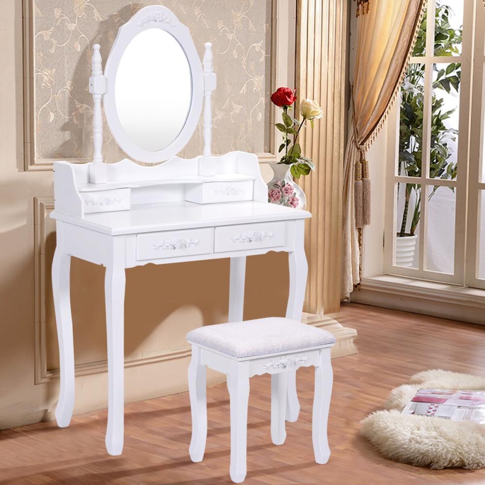 Goplus 15.7-in White Makeup Vanity at Lowes.com