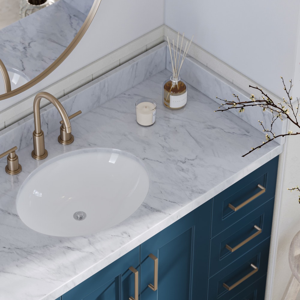 Midnight Blue 48'' Hardwood Single Bathroom Vanity Base