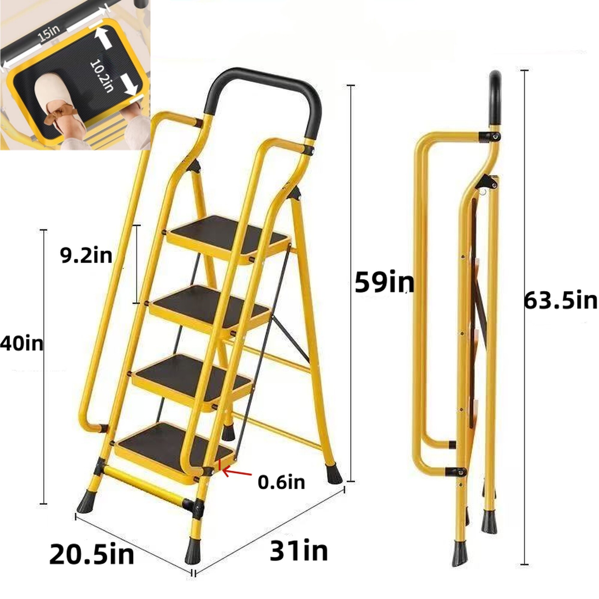 Vorene B-U6EL9IGFKTRH1 Step-Ladders - View #4